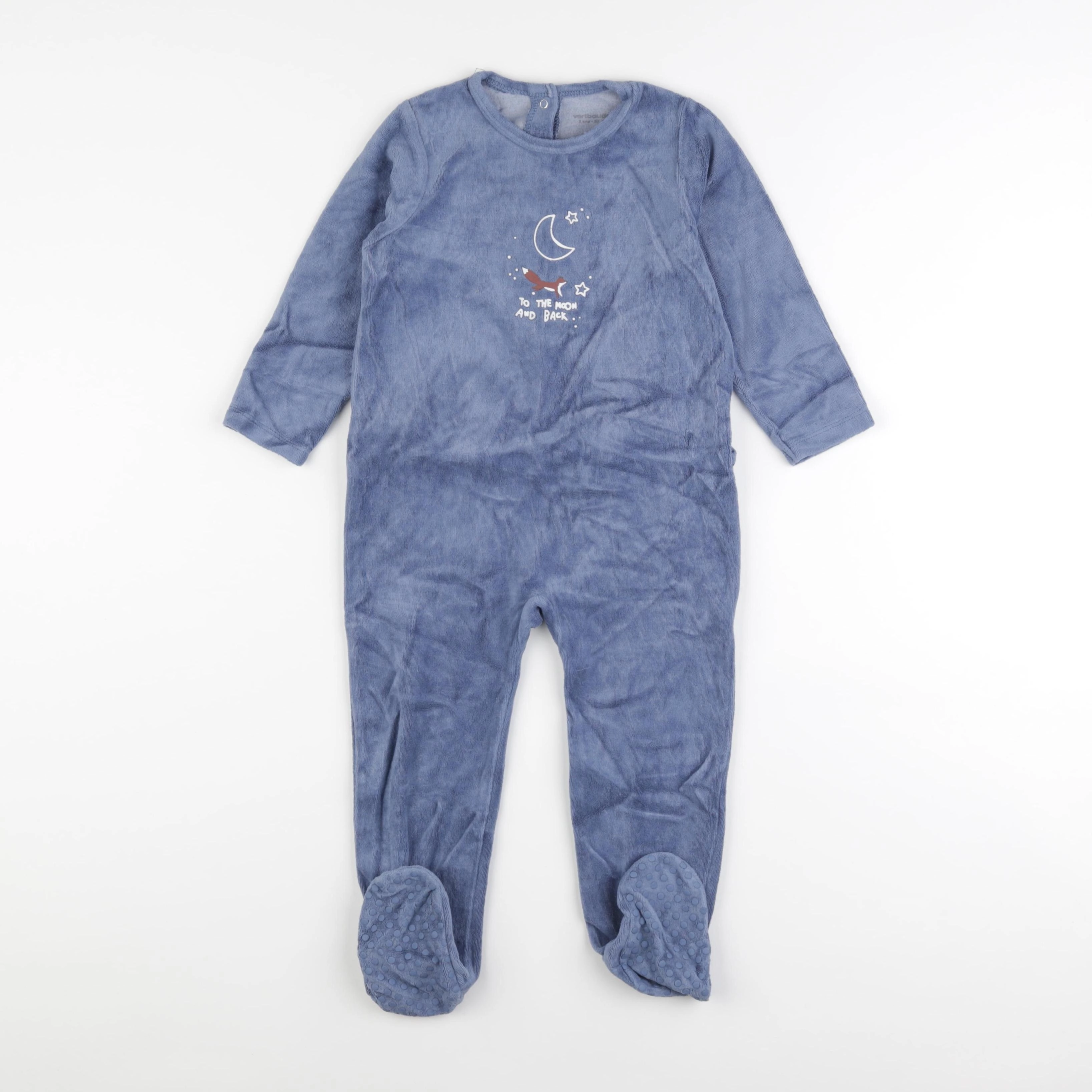 Vertbaudet - pyjama velours bleu - 3 ans
