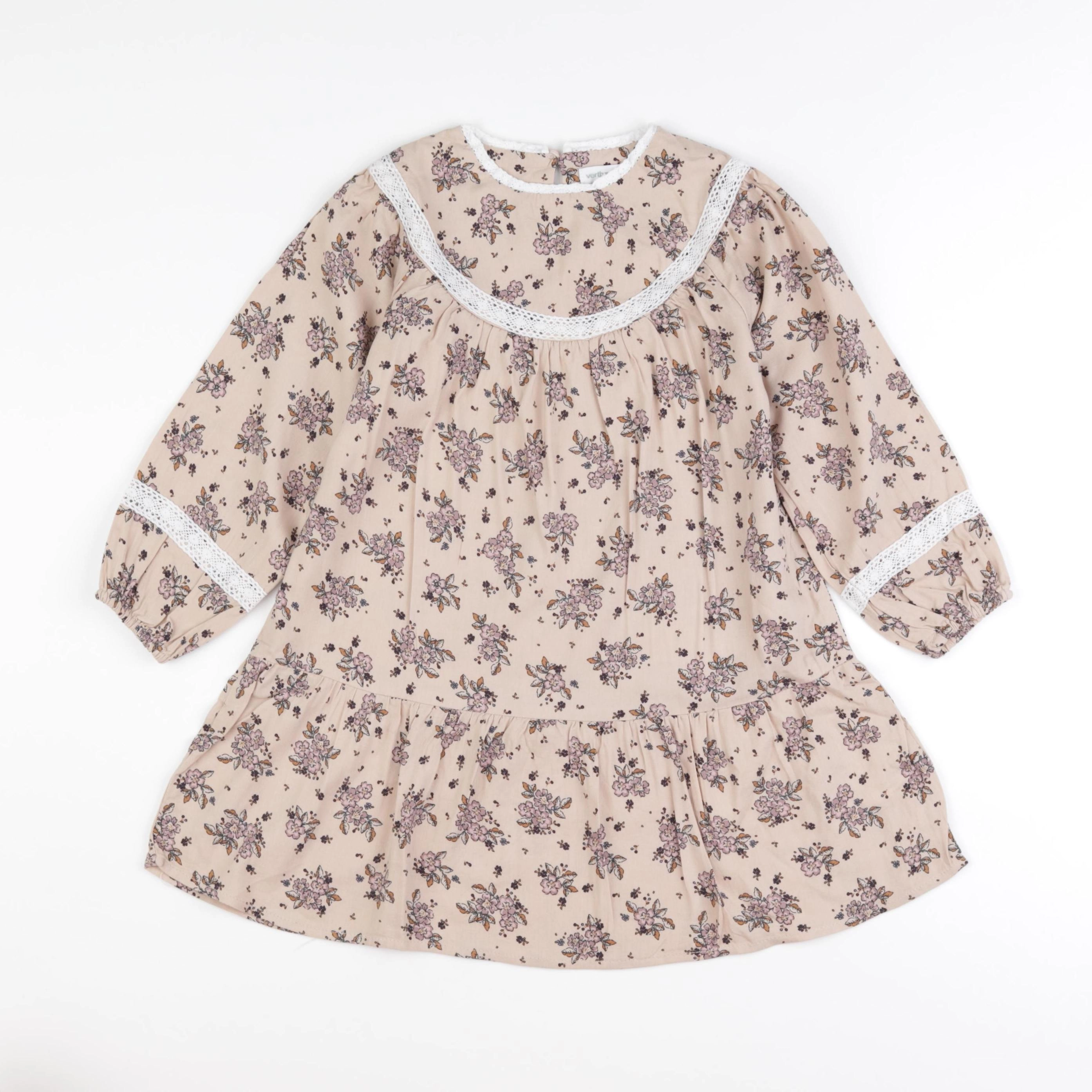 Vertbaudet - robe beige - 5 ans