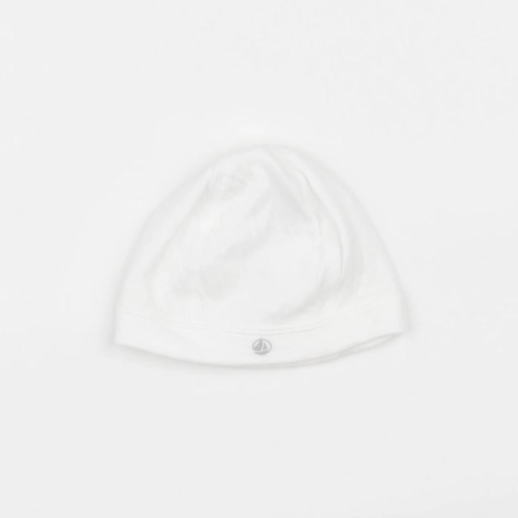 Petit Bateau - bonnet de naissance blanc - 1 mois