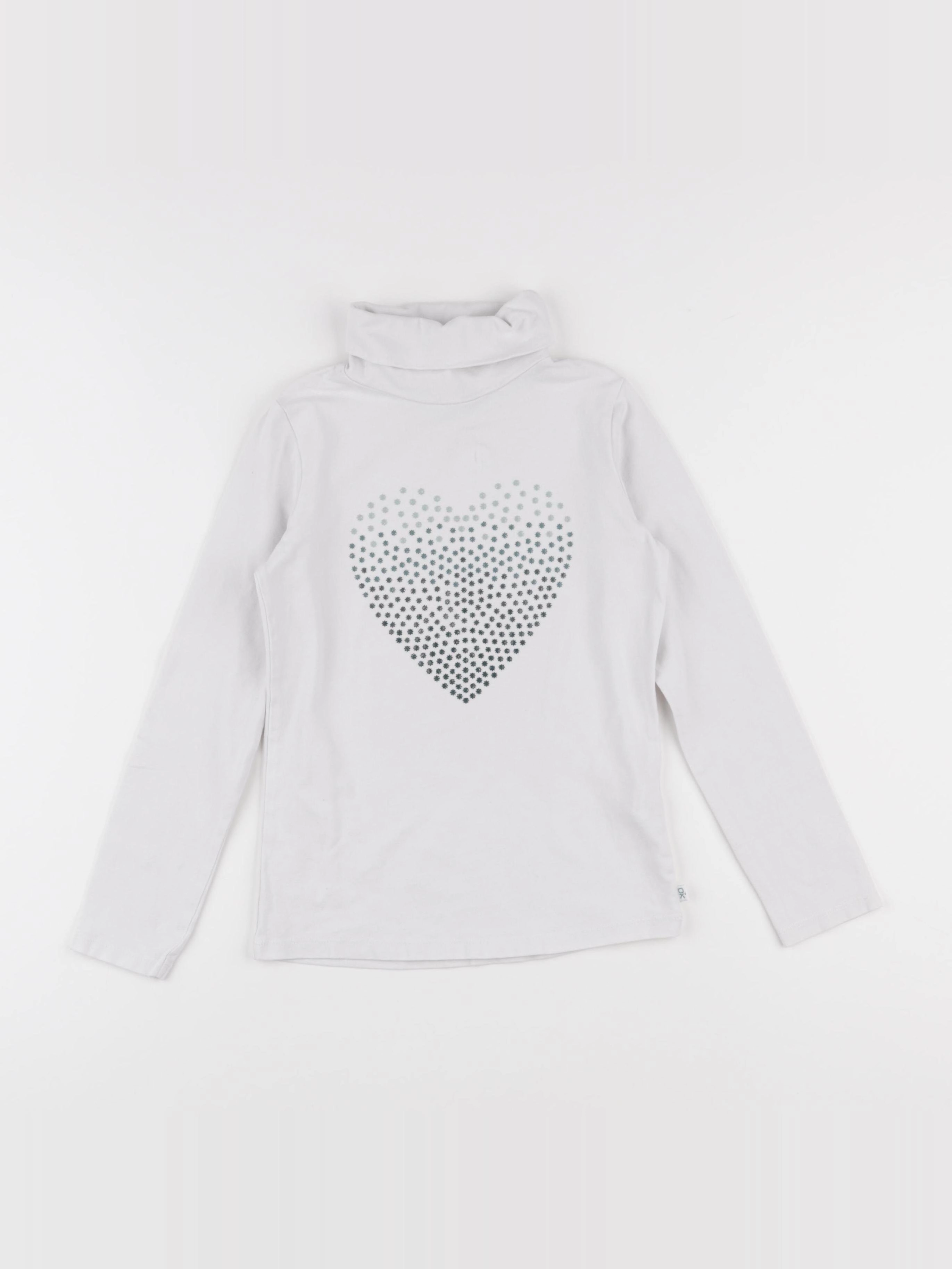 Okaidi - sous-pull blanc - 8 ans