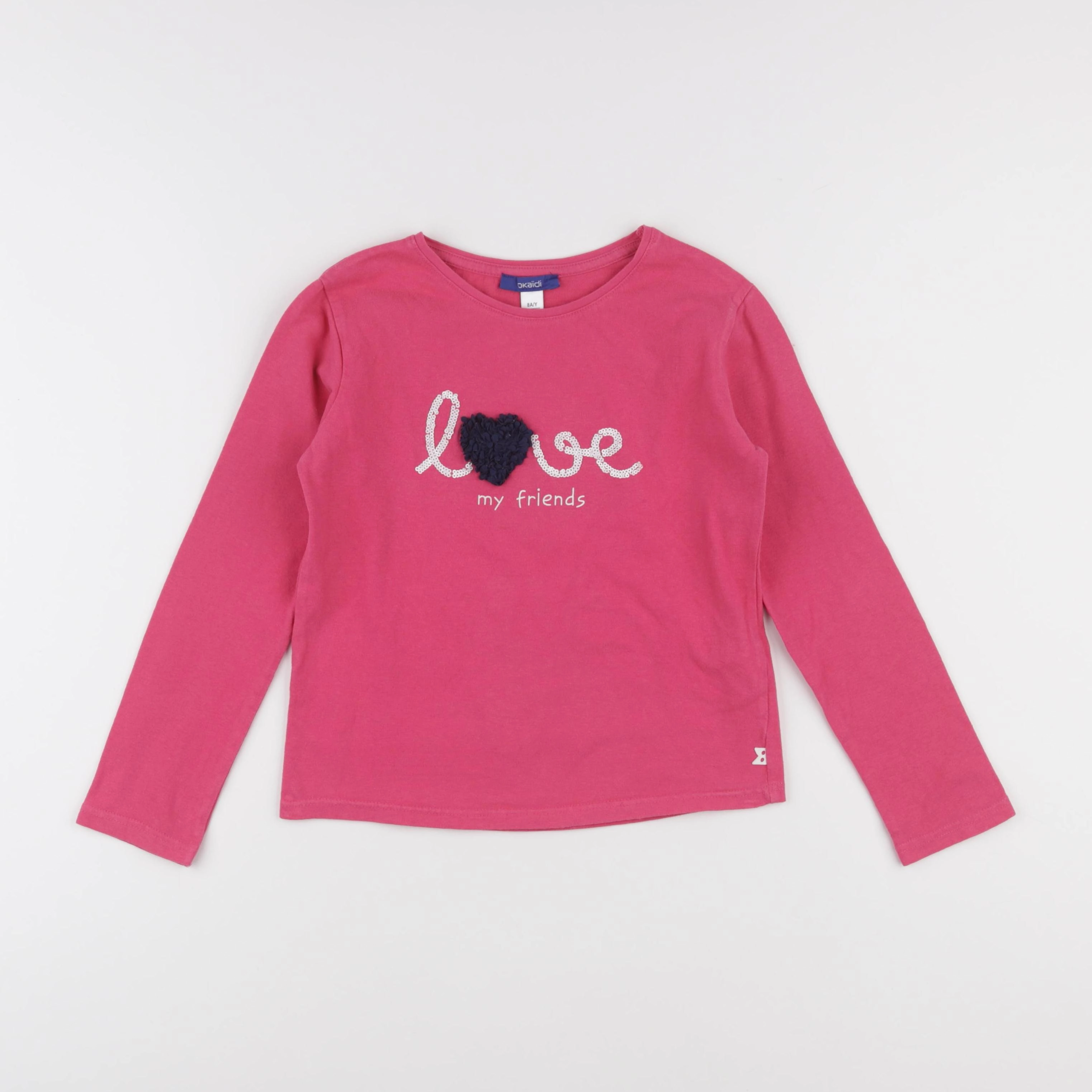 Okaidi - tee-shirt rose - 8 ans