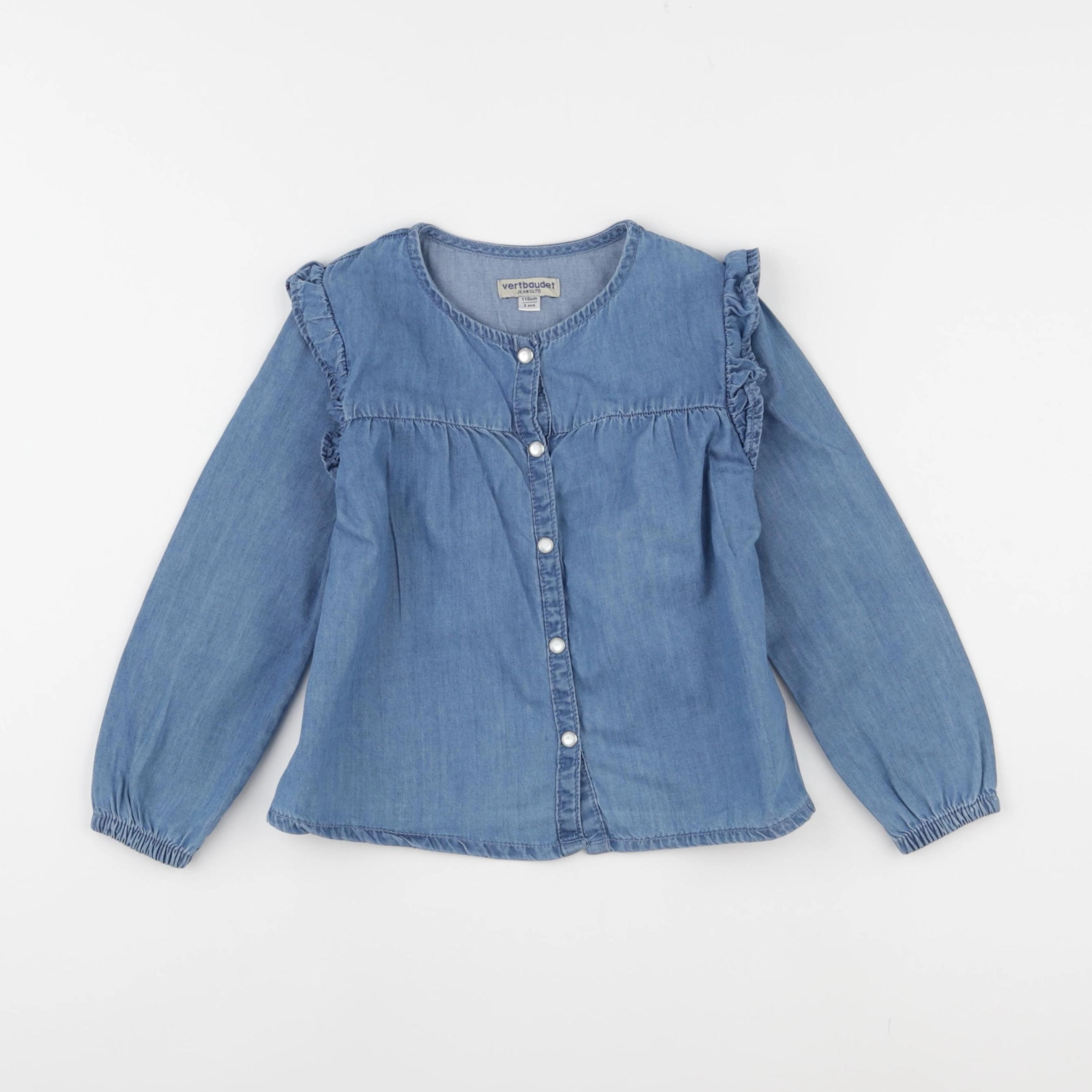 Vertbaudet - chemise bleu - 5 ans