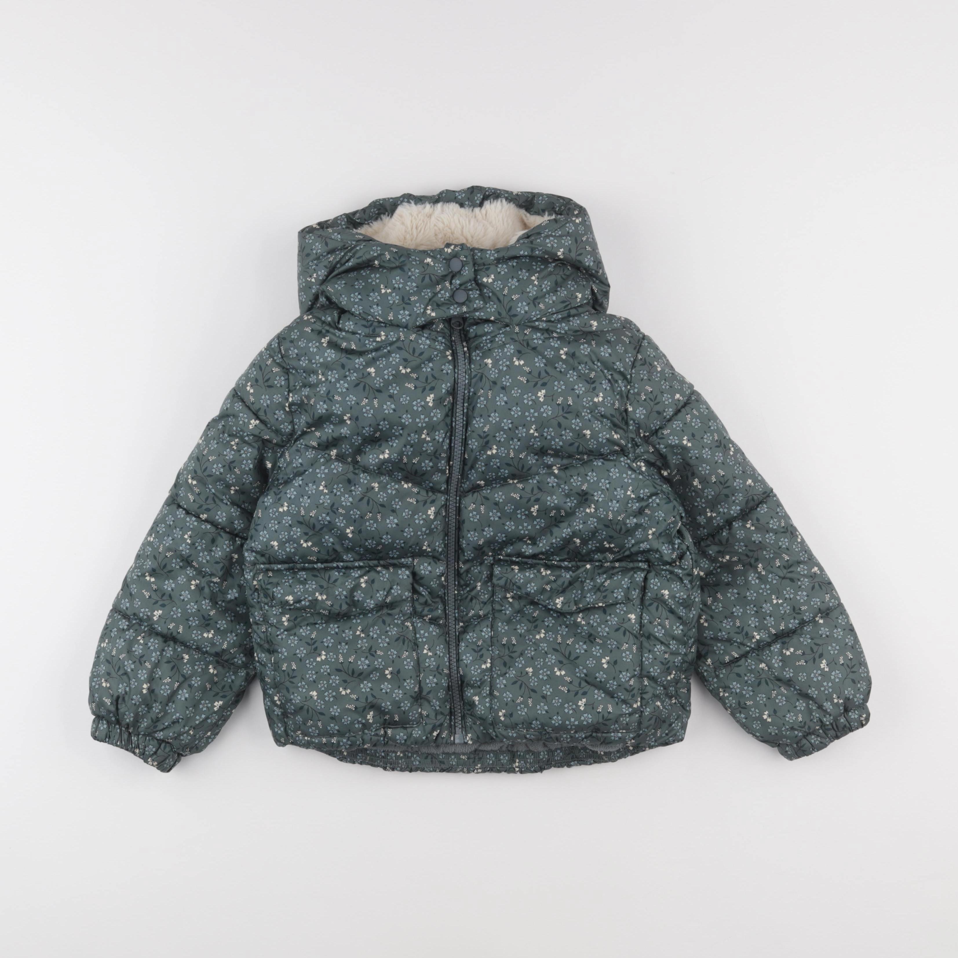 Vertbaudet - doudoune vert - 6 ans