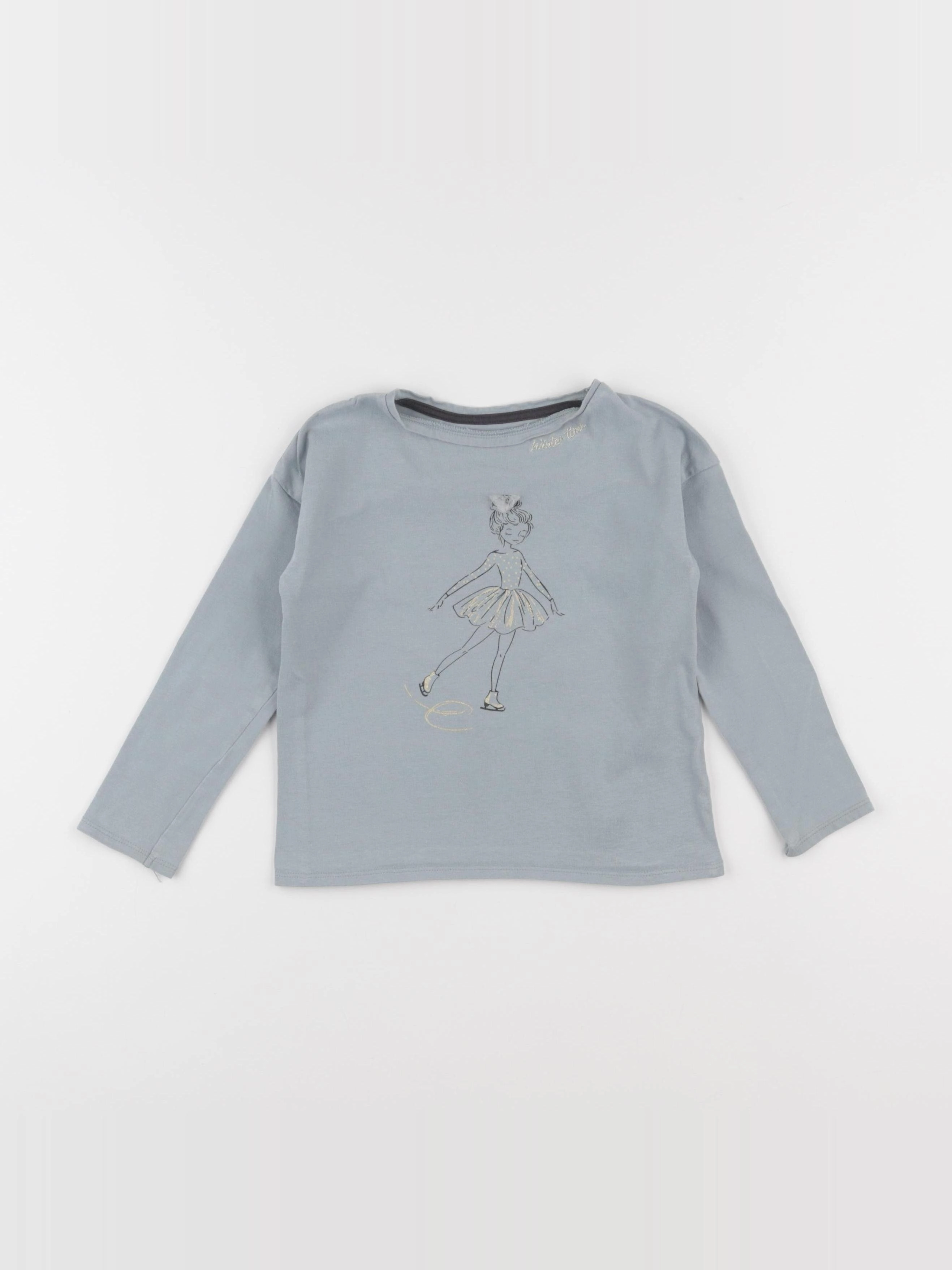 Vertbaudet - tee-shirt bleu - 4 ans