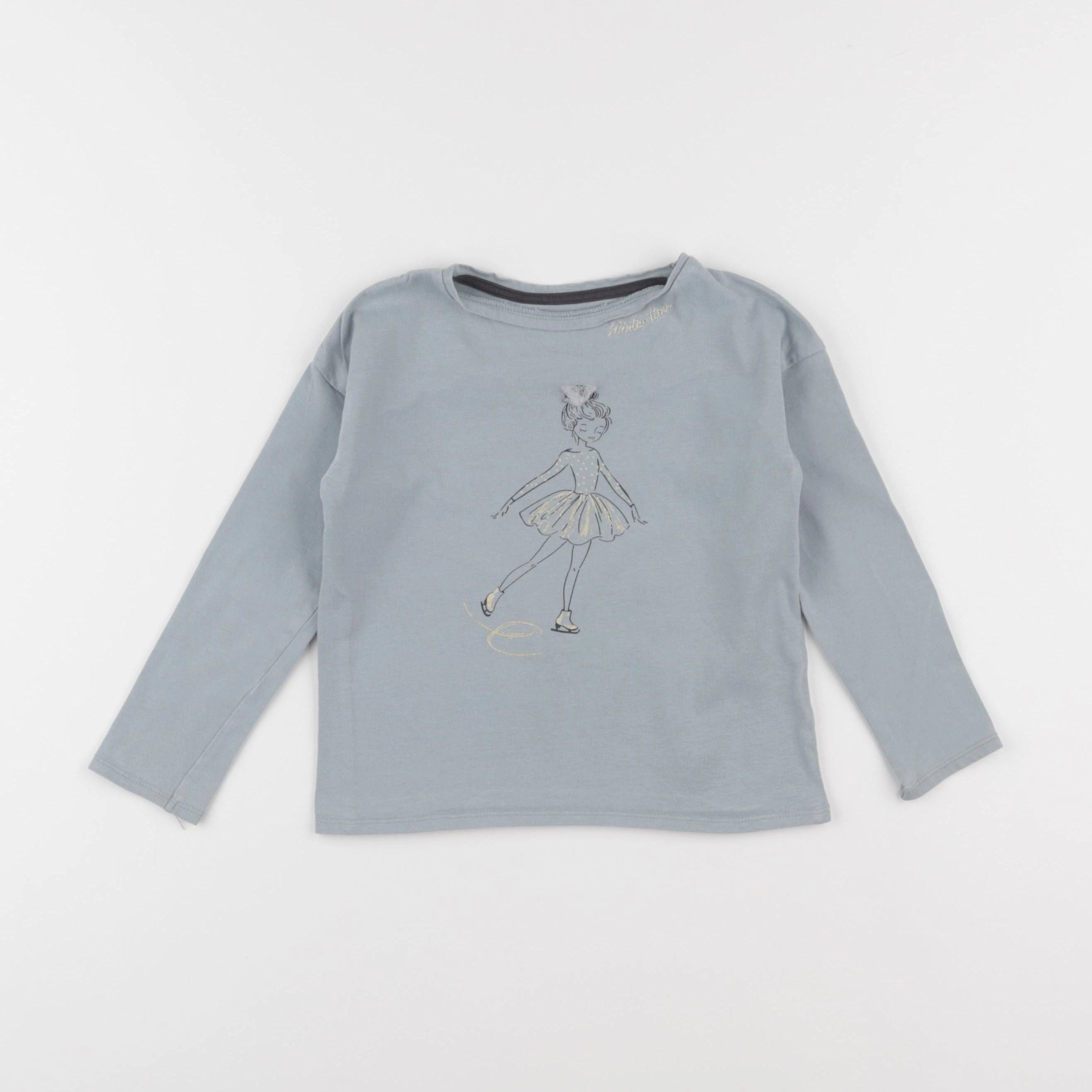 Vertbaudet - tee-shirt bleu - 4 ans