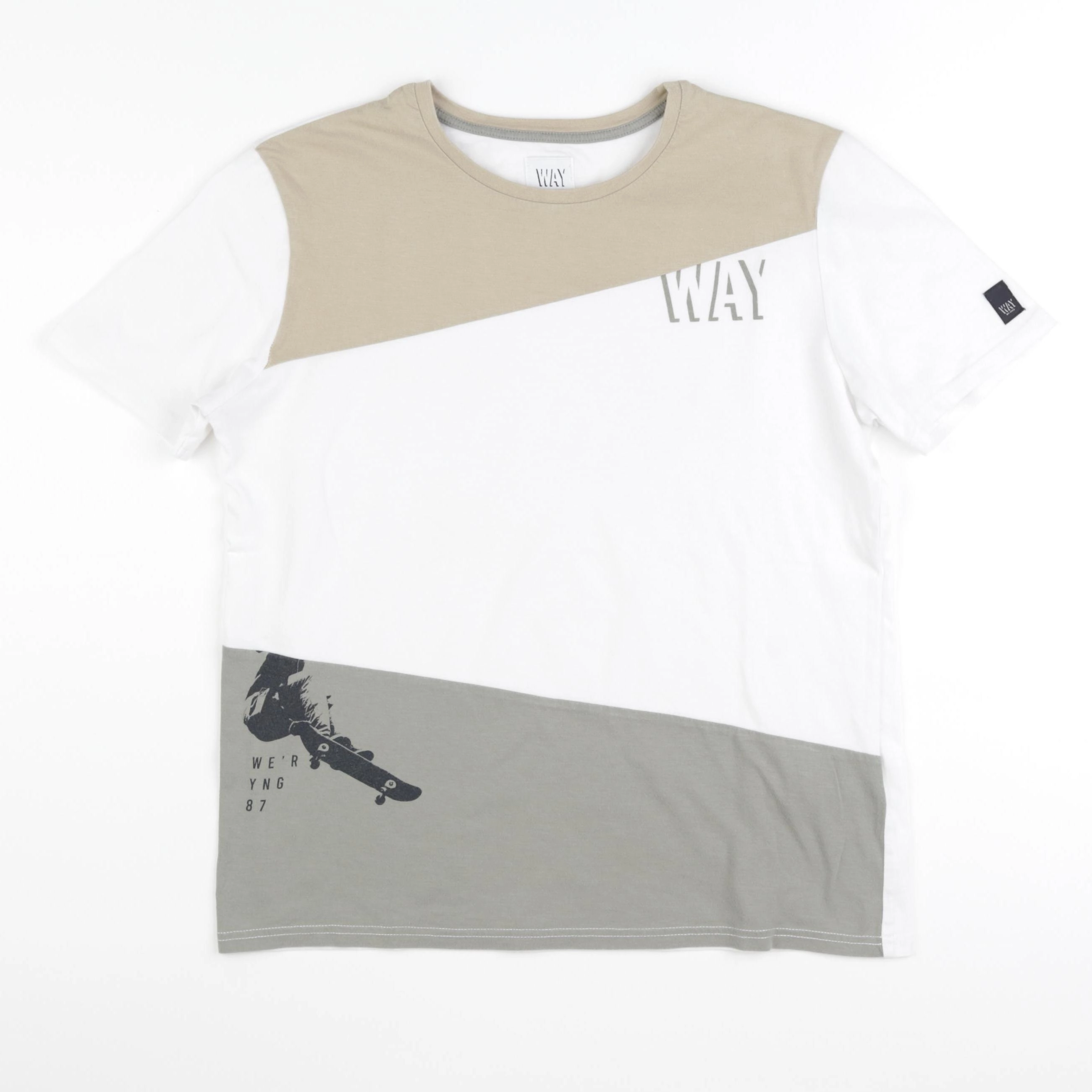 IKKS - tee-shirt blanc, beige - 14 ans