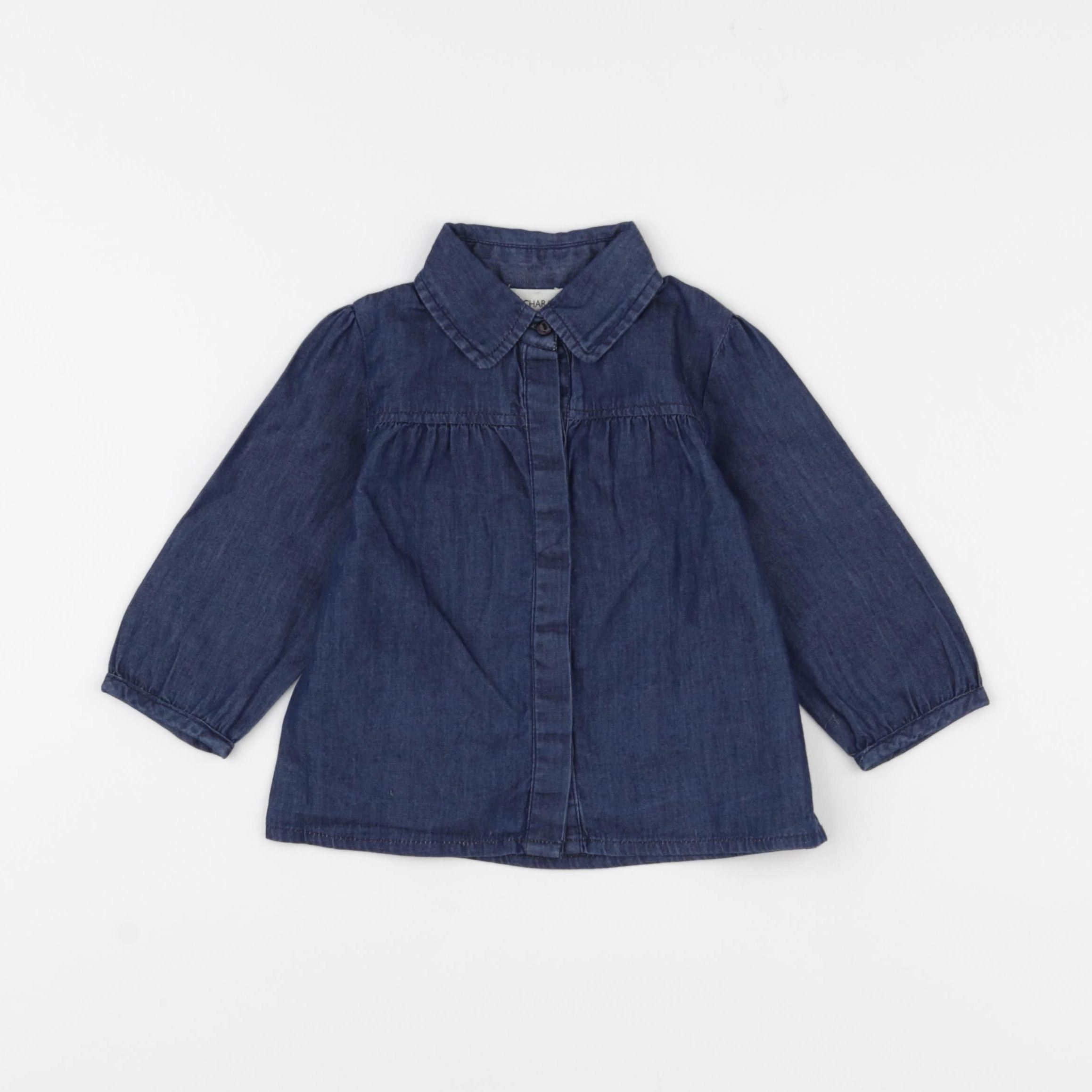 Bouchara - blouse bleu - 9 mois