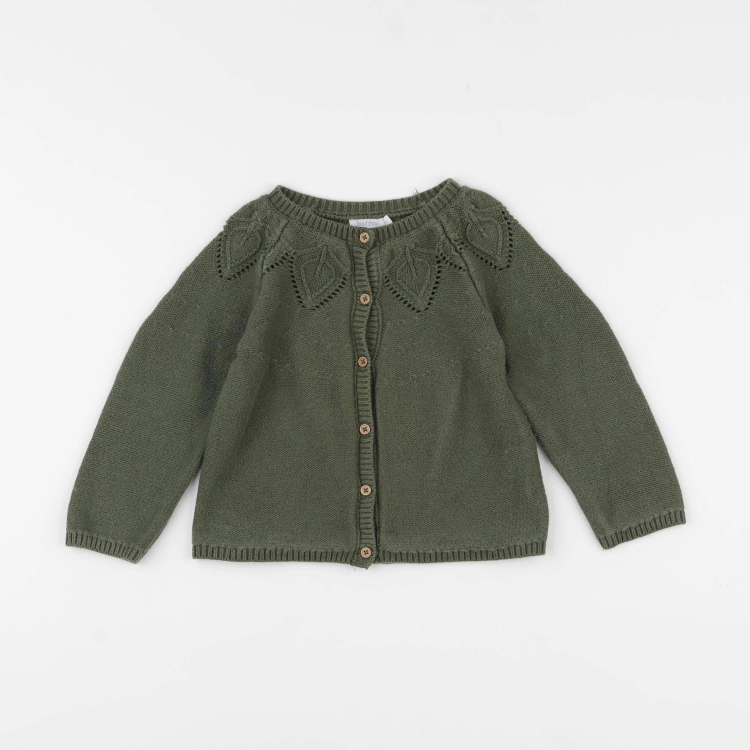Boutchou - gilet vert - 24 mois