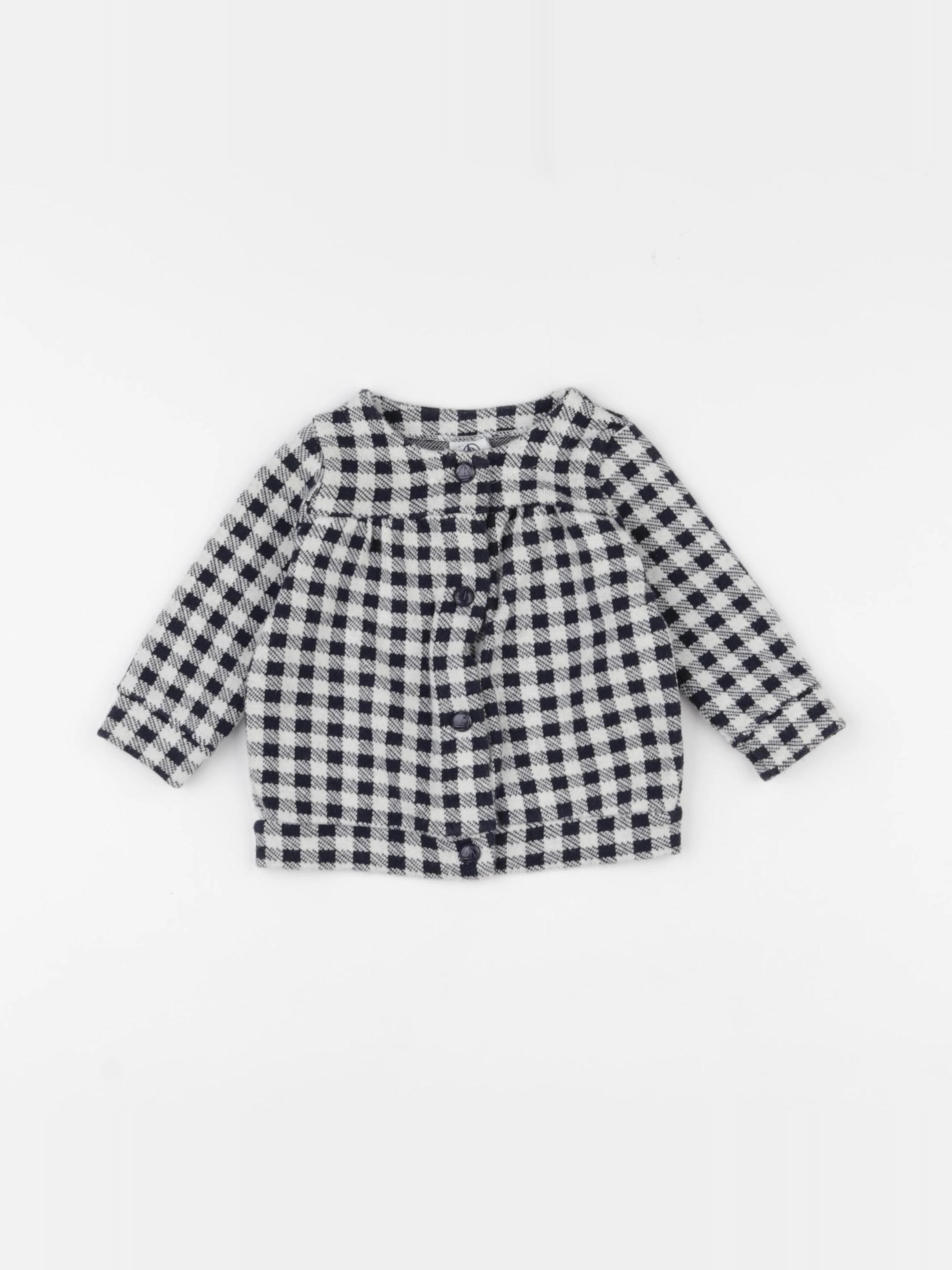 Petit Bateau - sweat beige, bleu - 6 mois