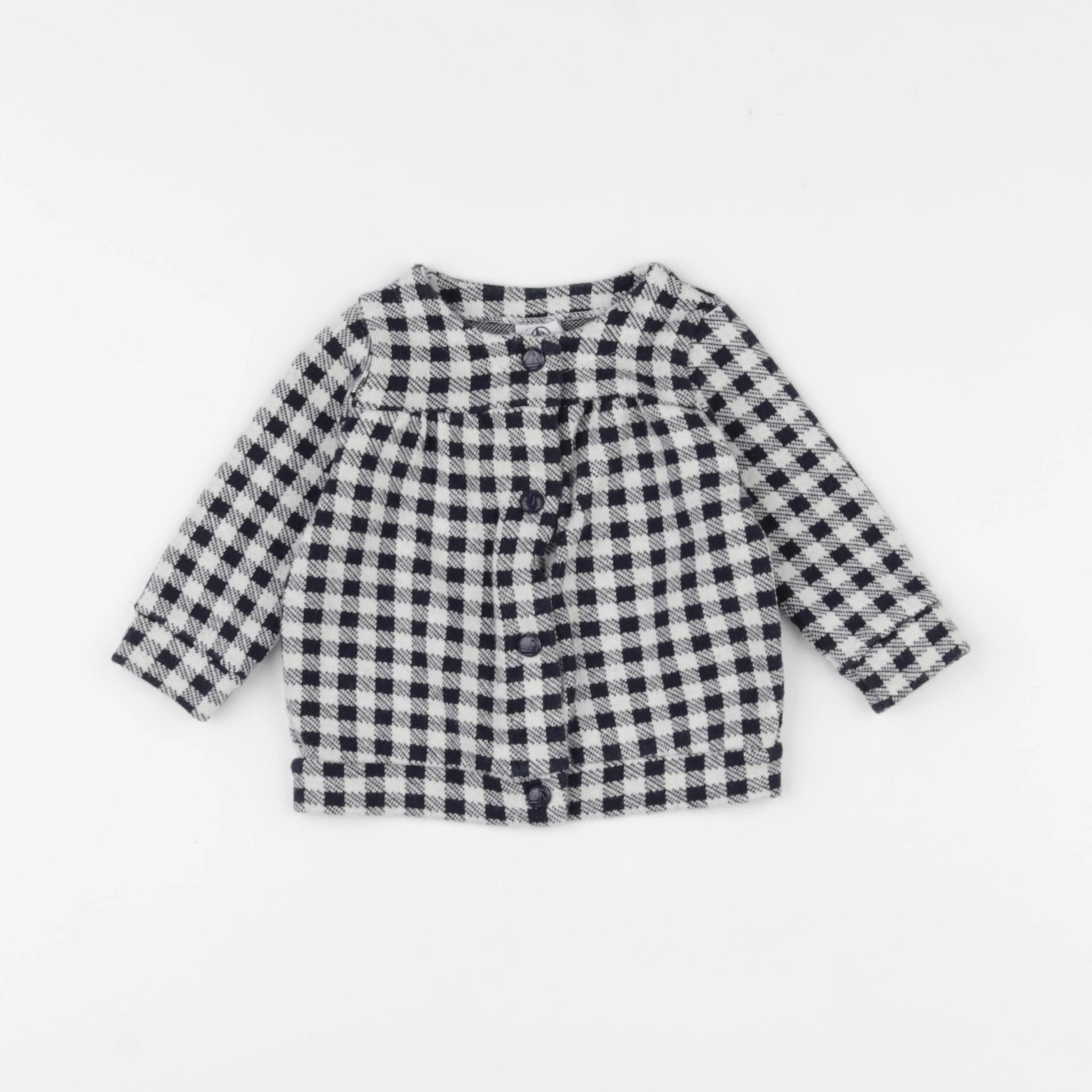 Petit Bateau - sweat beige, bleu - 6 mois
