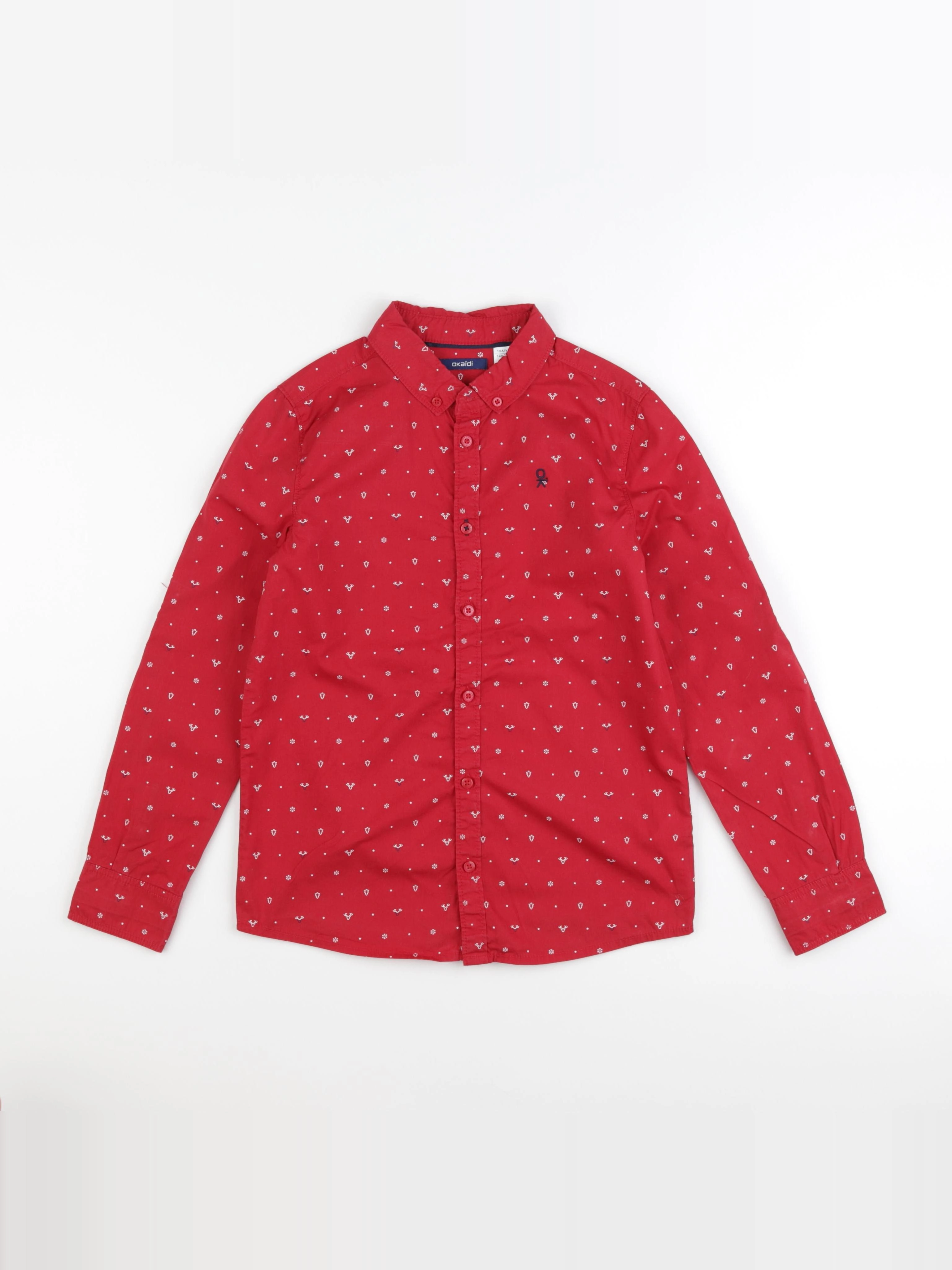 Okaidi - chemise rouge - 10 ans