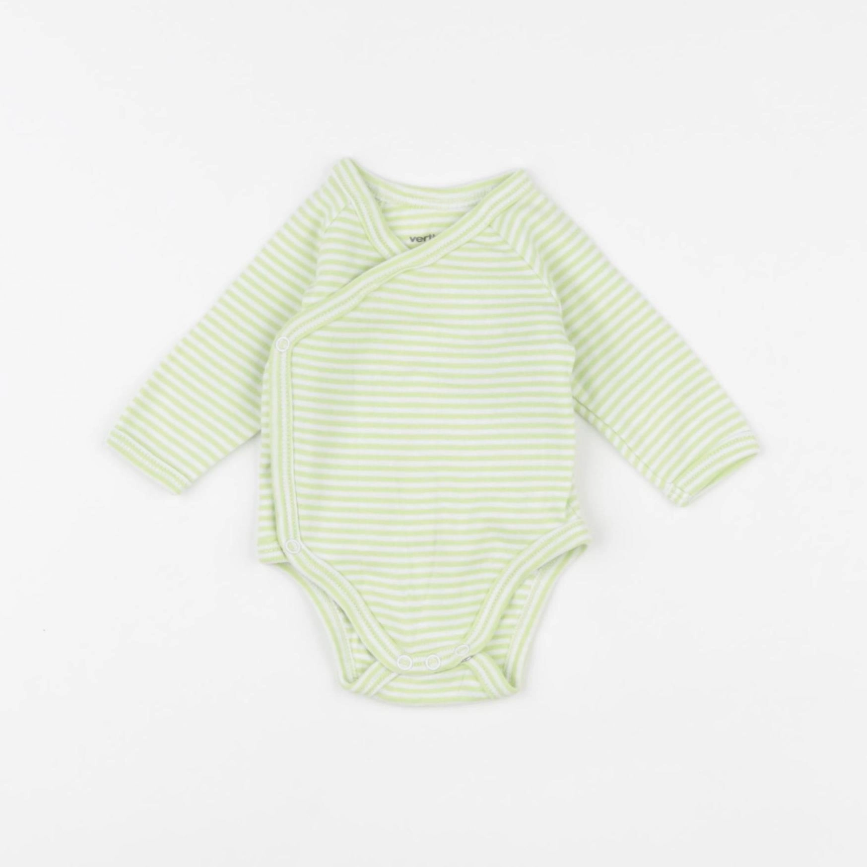 Vertbaudet - body blanc, vert - 0 mois