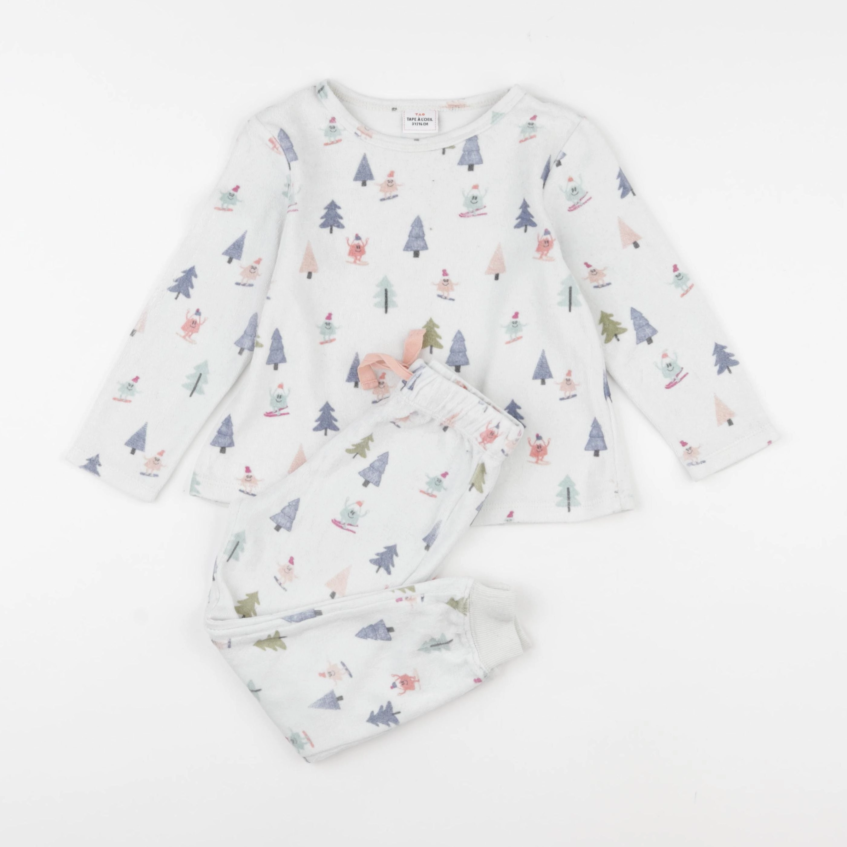 Tape à l'oeil - pyjama velours gris - 3 ans