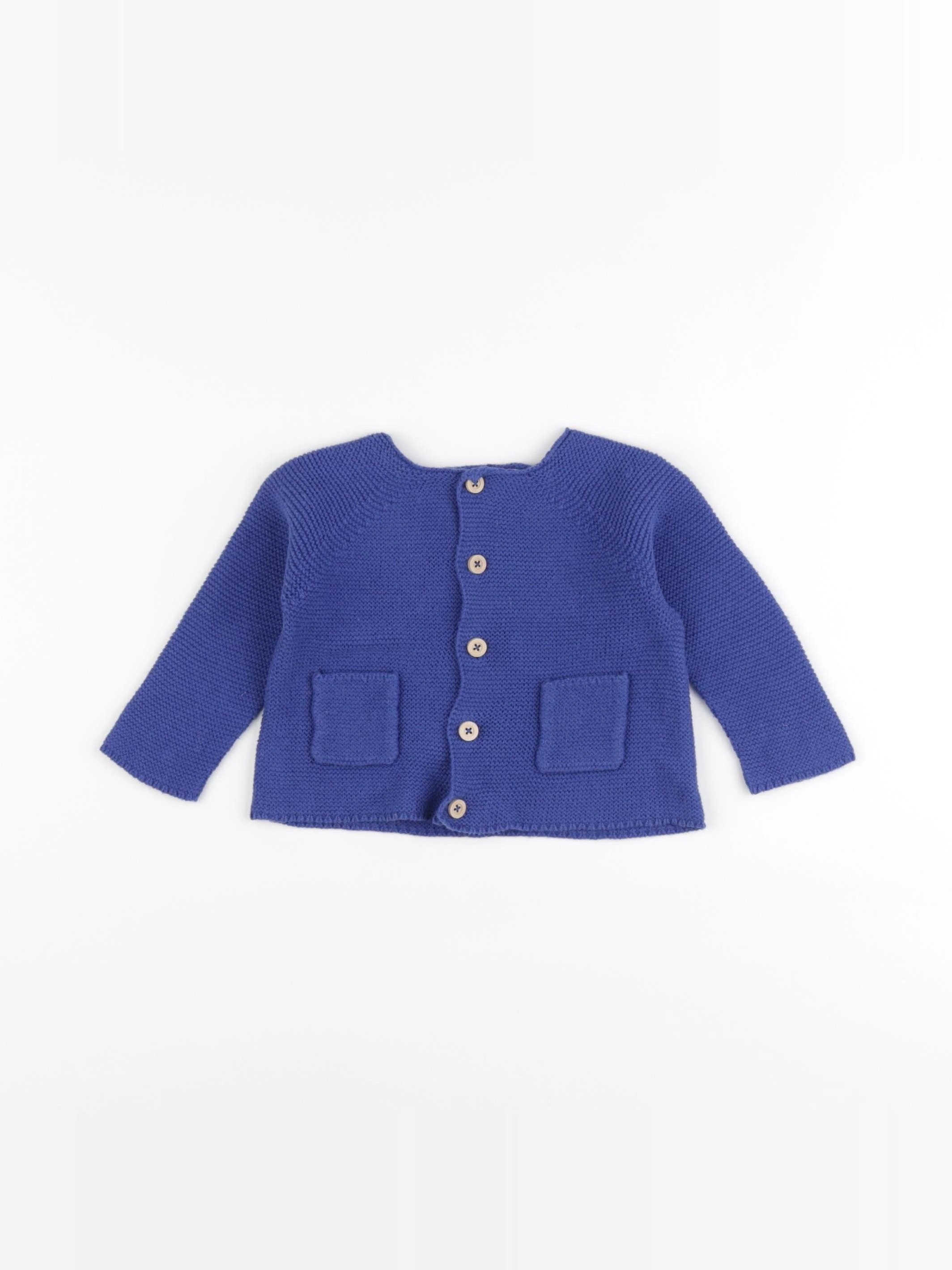 Zara - gilet bleu - 6/9 mois