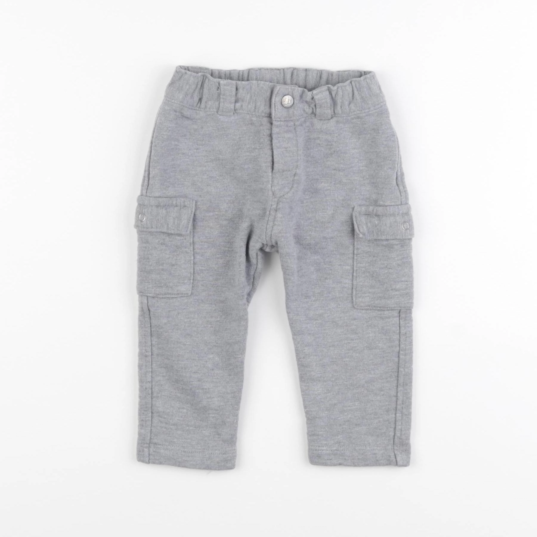 Petit Bateau - pantalon gris - 12 mois