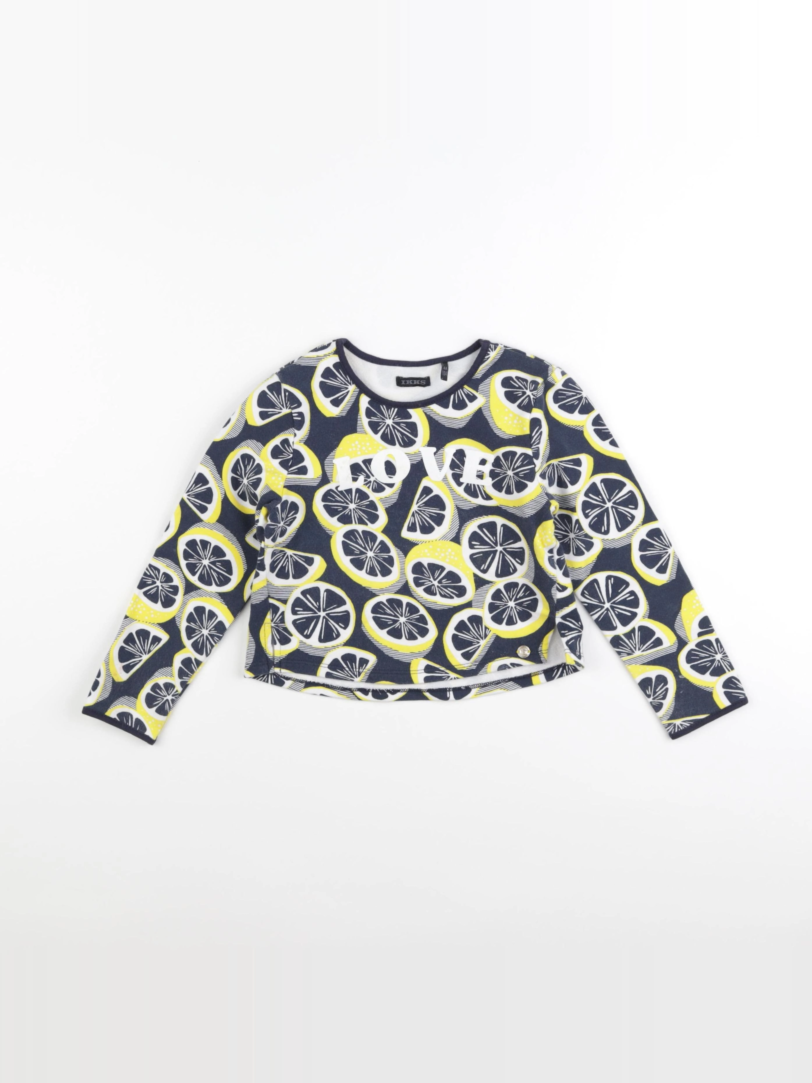 IKKS - sweat bleu, jaune - 4 ans