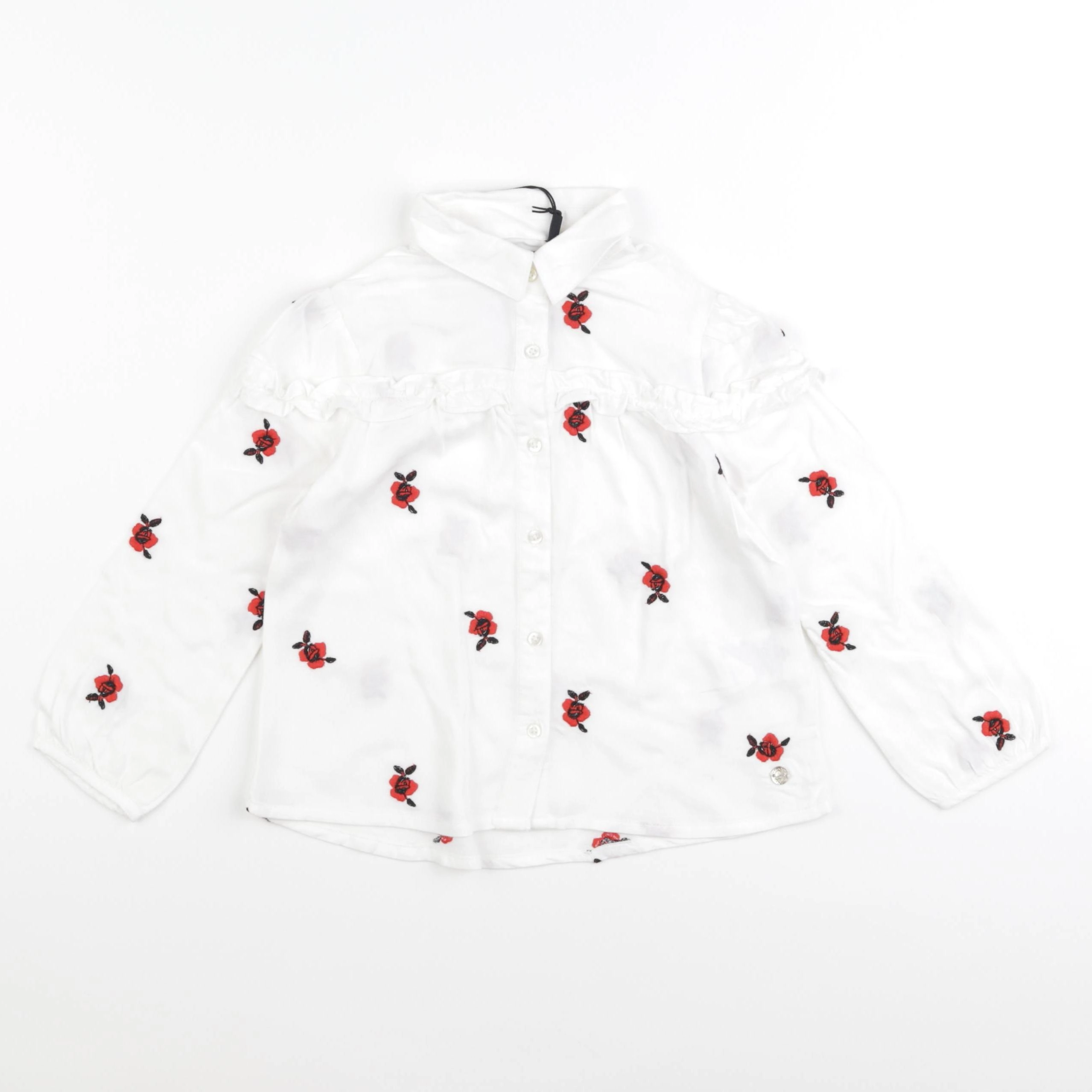 IKKS - blouse blanc, rouge - 3 ans