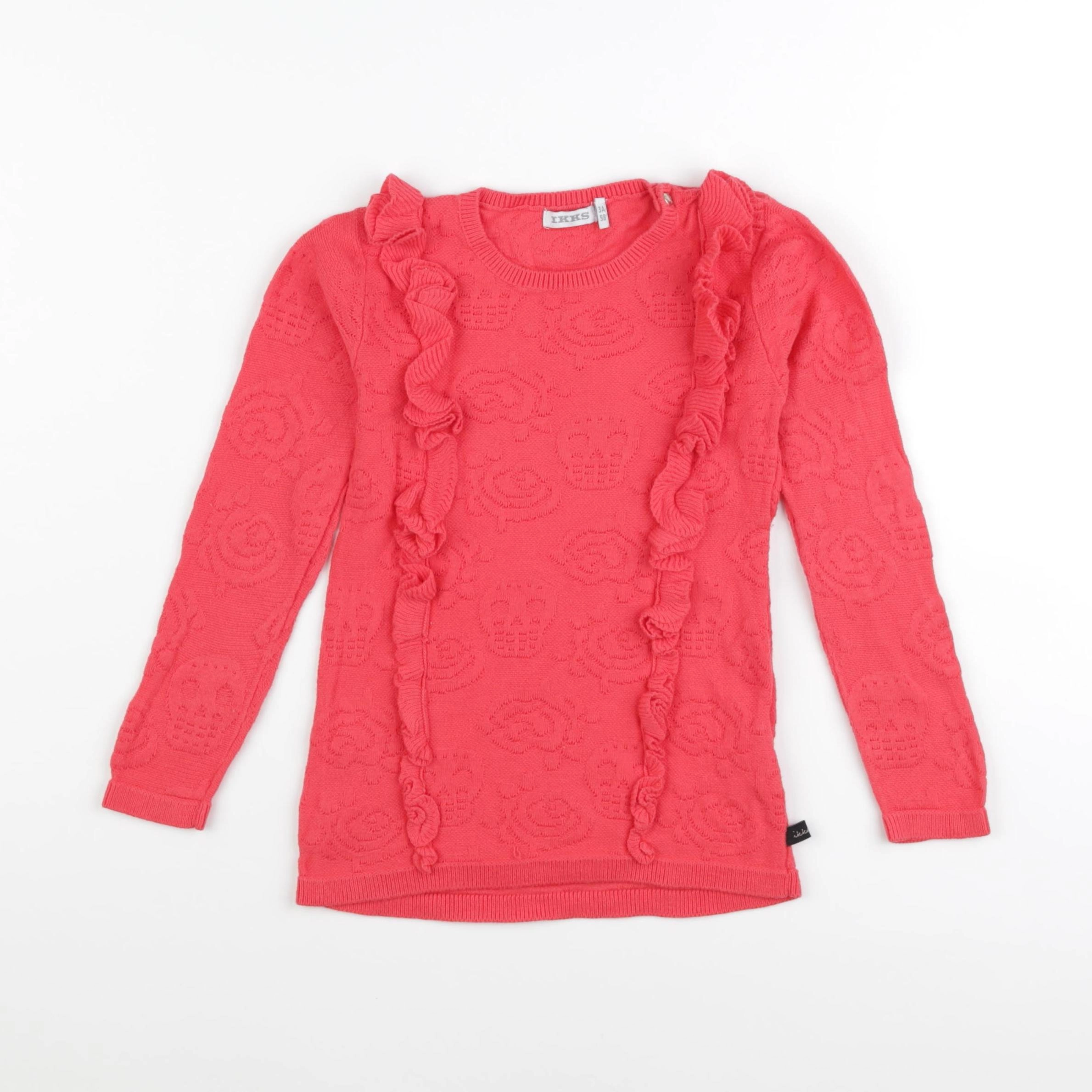 IKKS - robe rouge - 3 ans