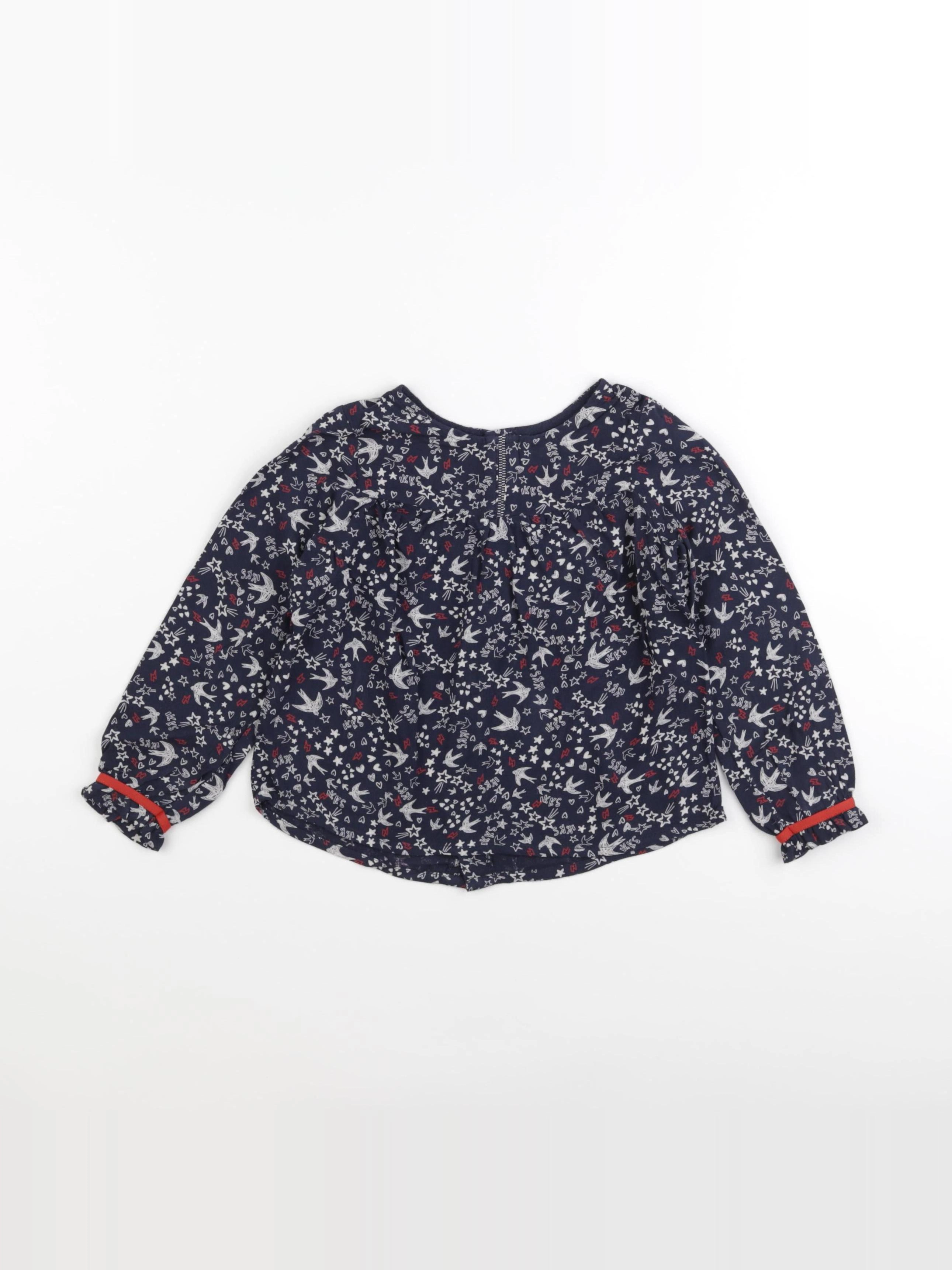 IKKS - blouse bleu, blanc - 3 ans