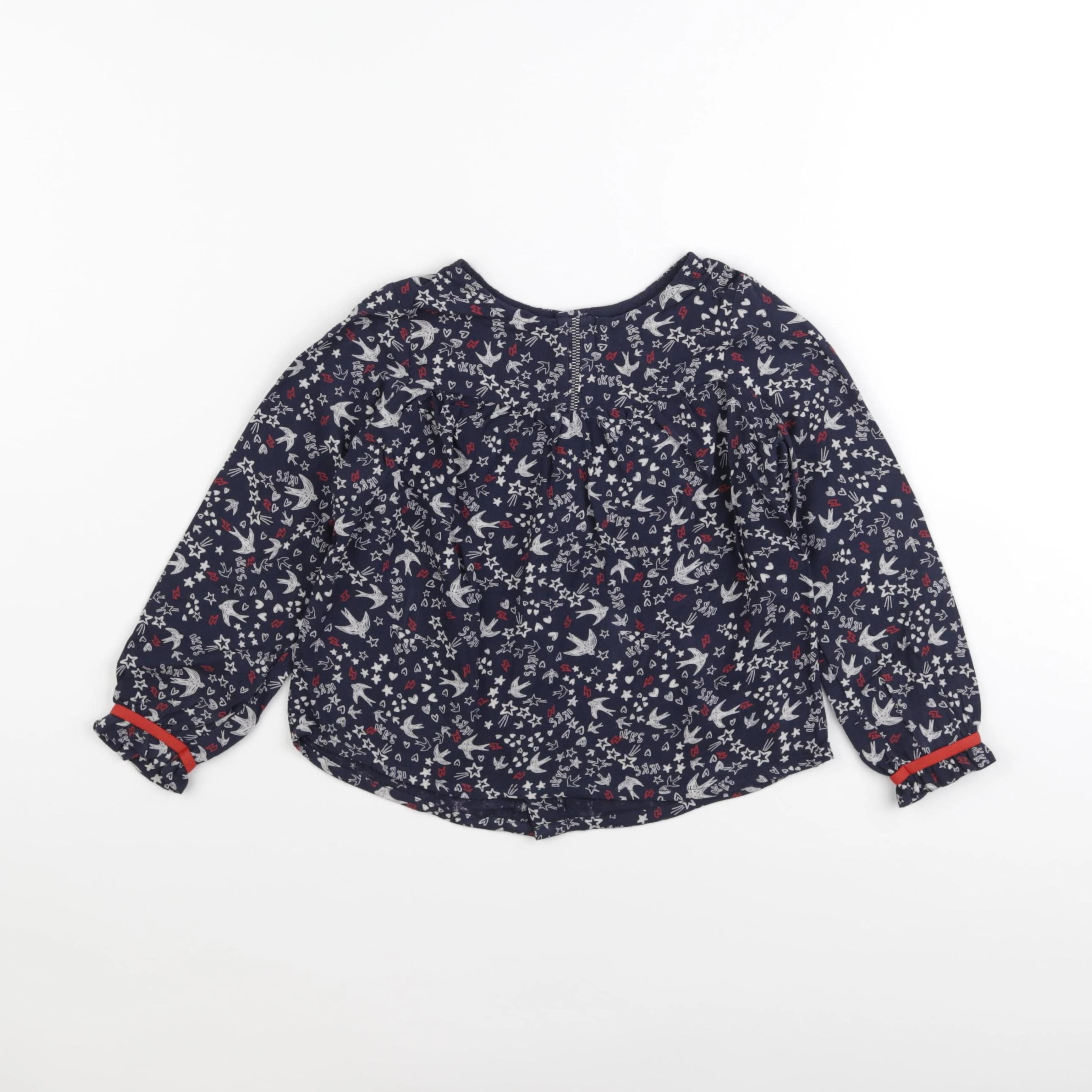 IKKS - blouse bleu, blanc - 3 ans