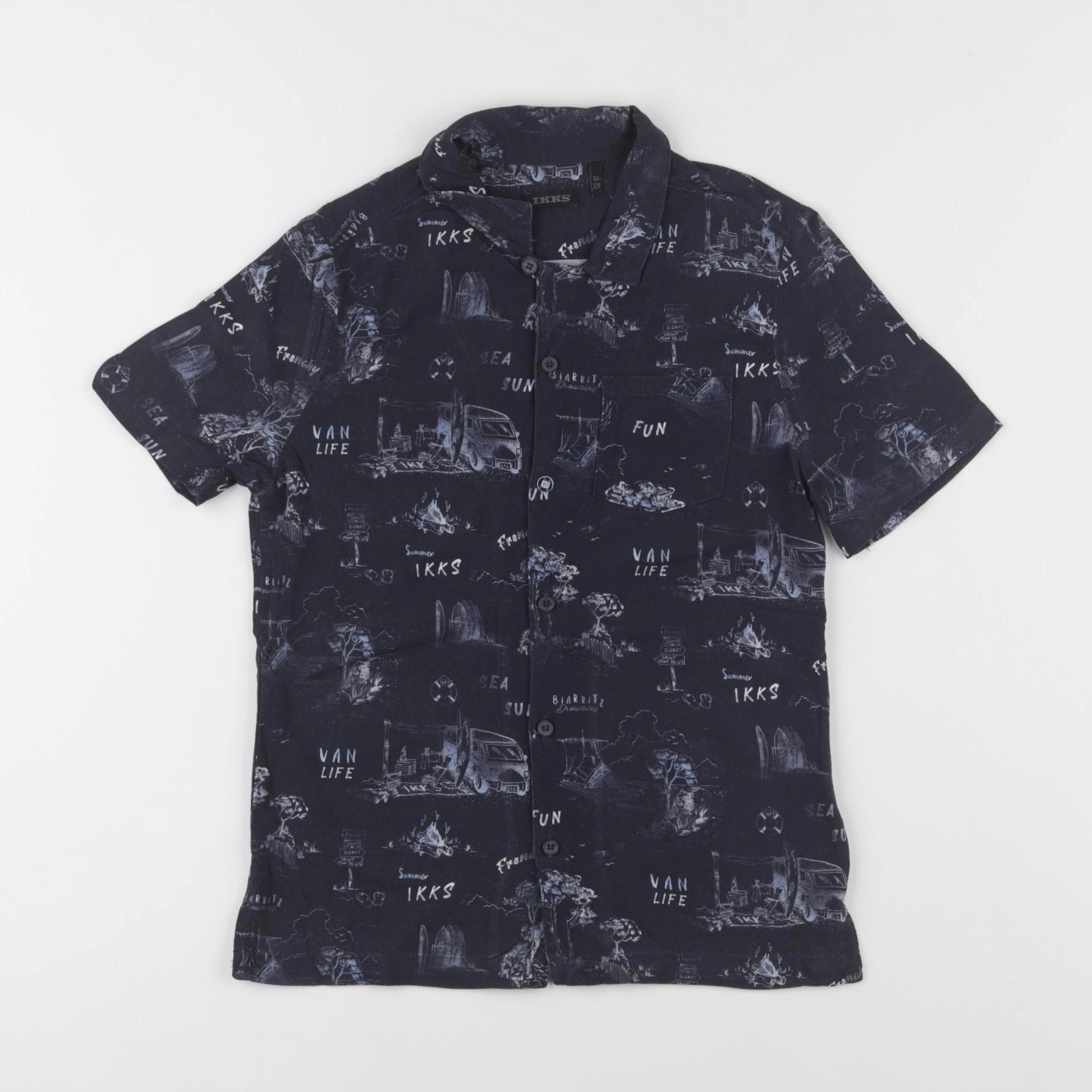 IKKS - chemise bleu - 8 ans