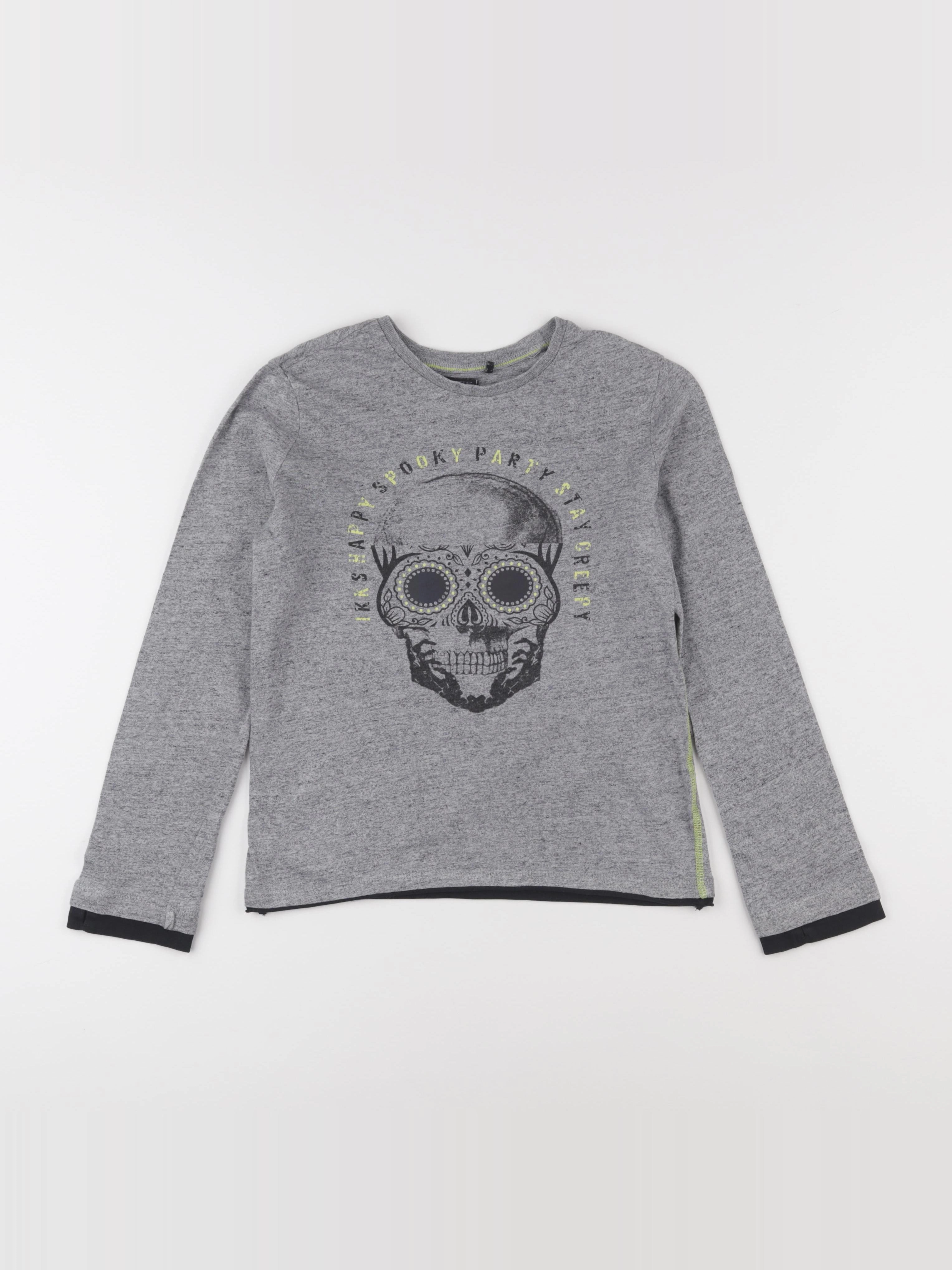 IKKS - tee-shirt gris - 8 ans