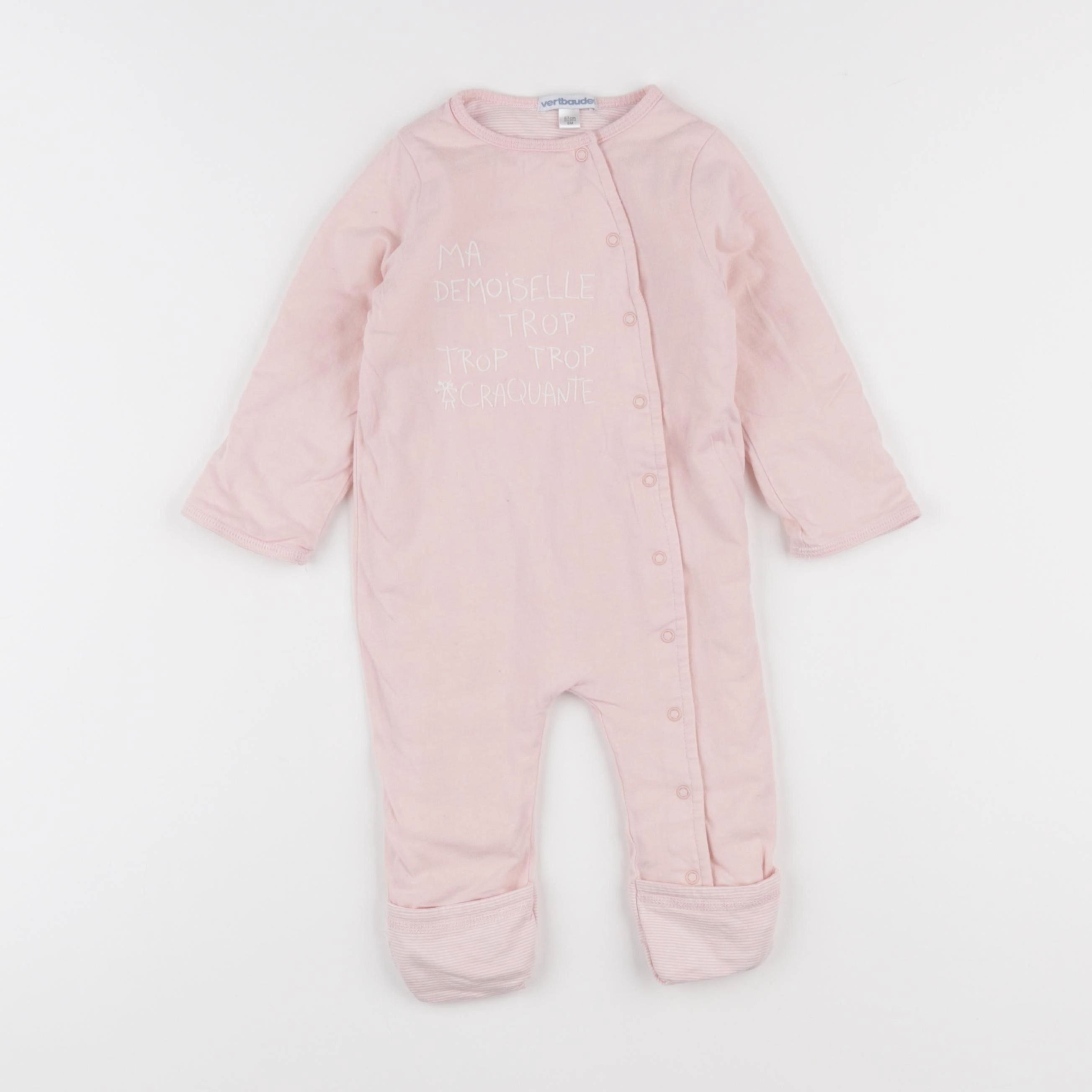 Vertbaudet - pyjama coton rose - 6 mois