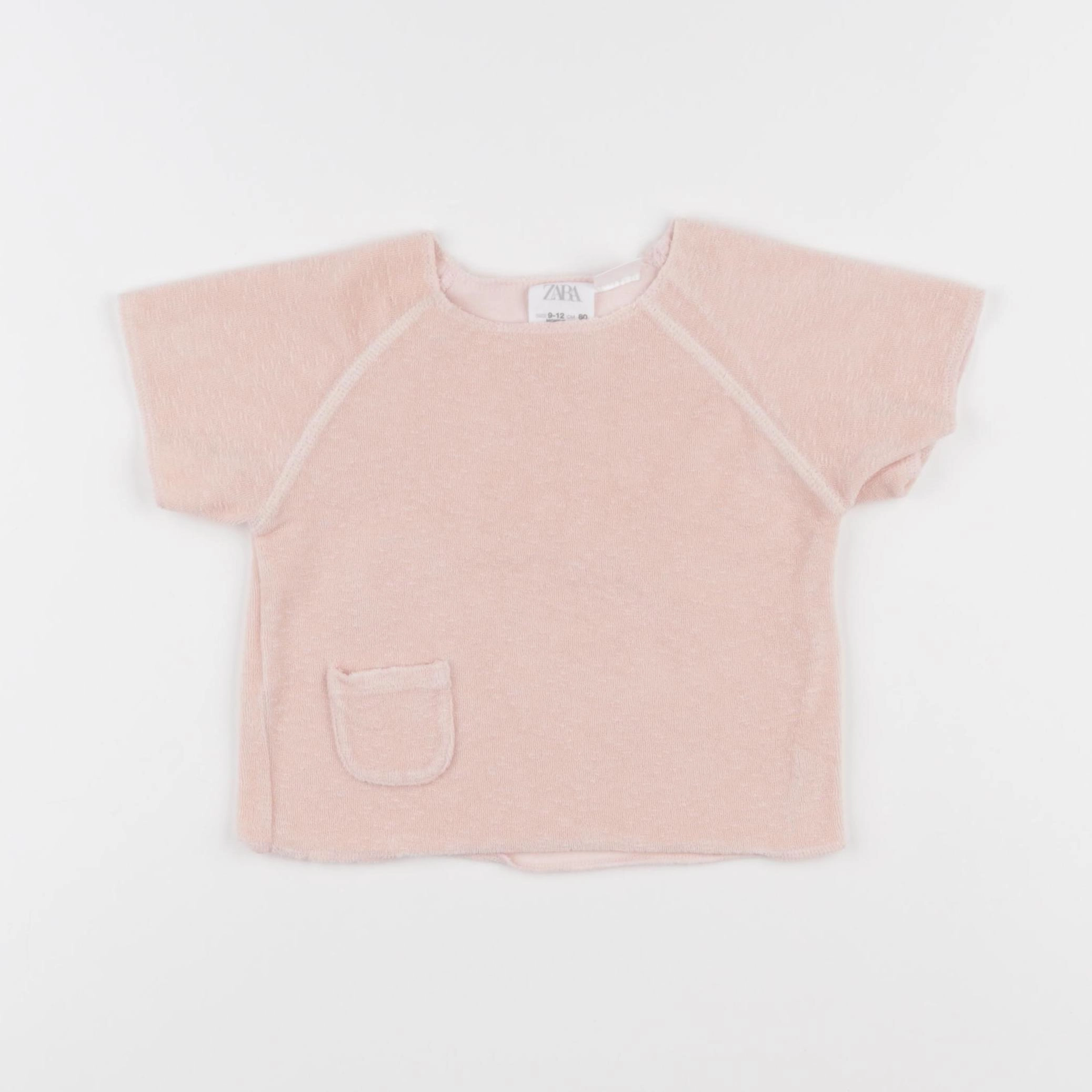 Zara - tee-shirt rose - 9/12 mois
