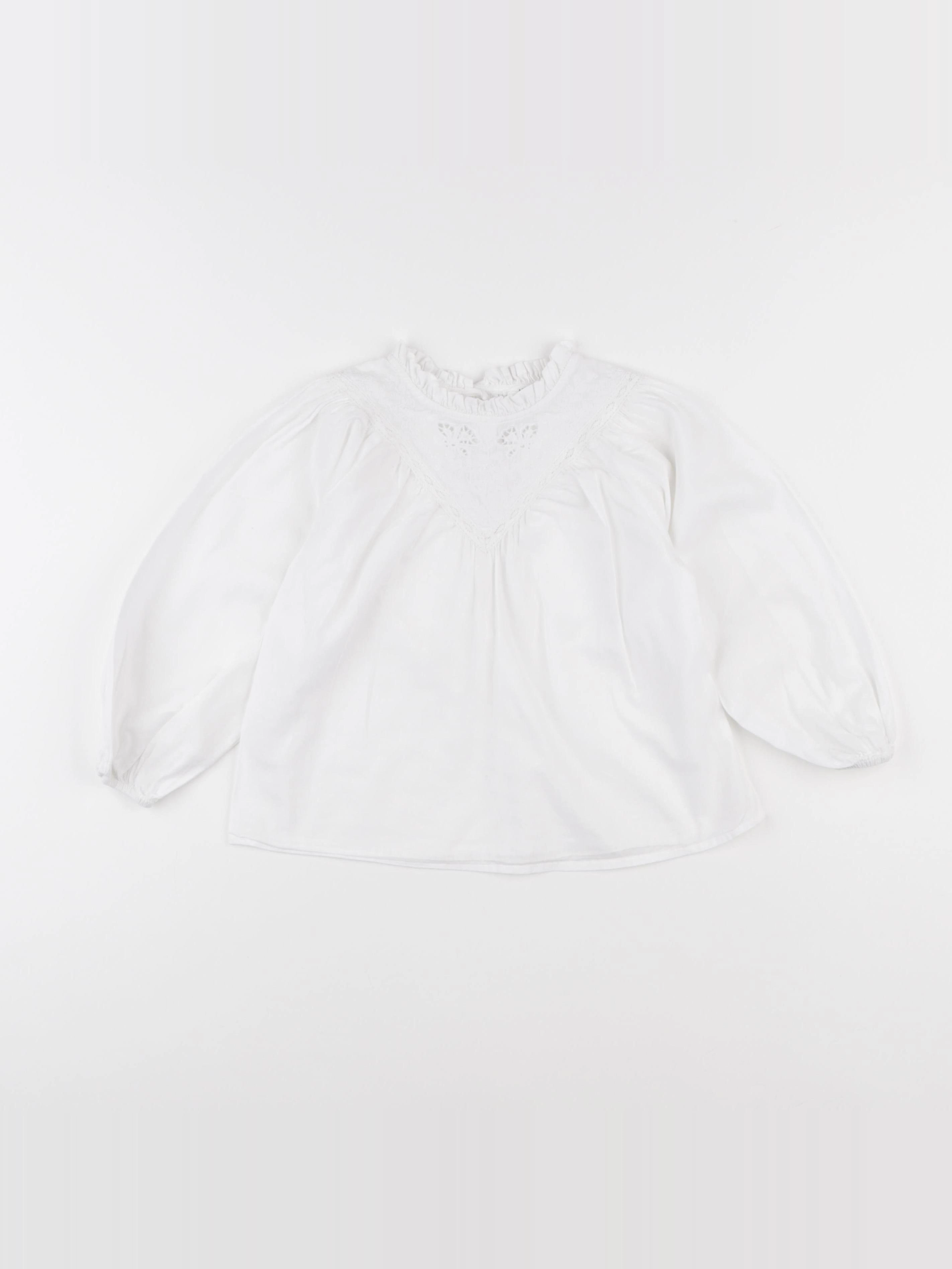 Mango - blouse blanc - 3/4 ans