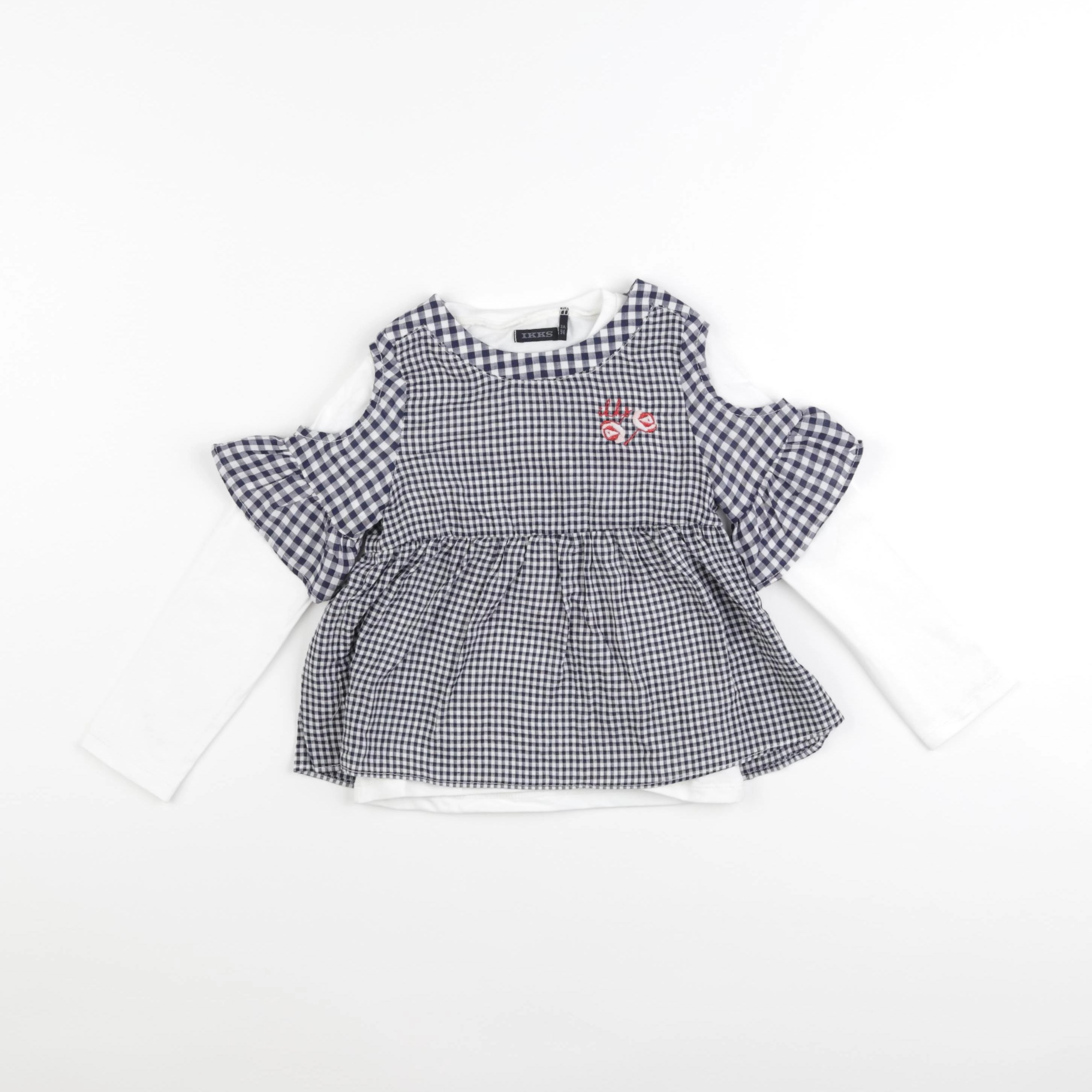 IKKS - blouse blanc, bleu - 3 ans