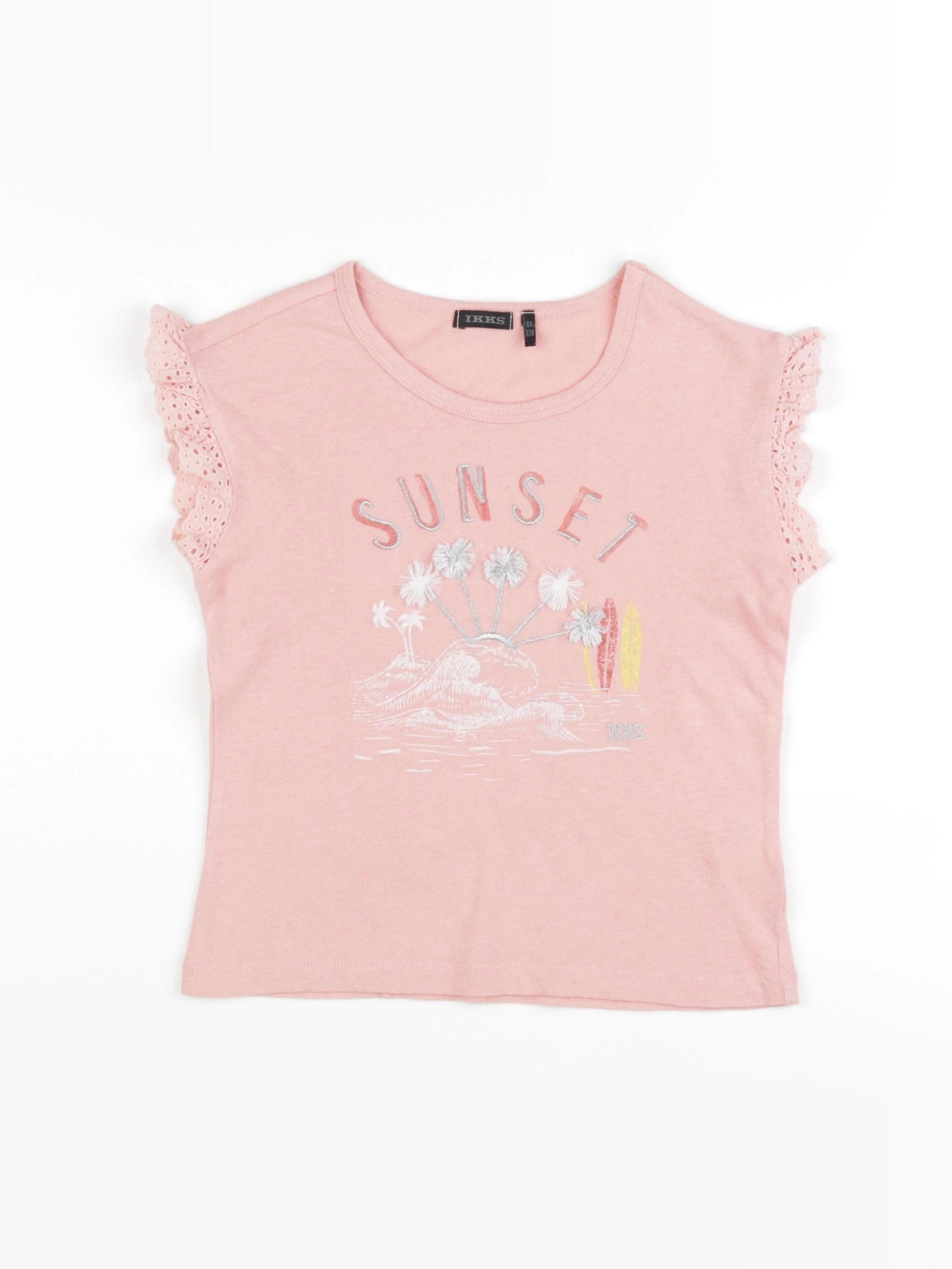 IKKS - tee-shirt orange - 8 ans