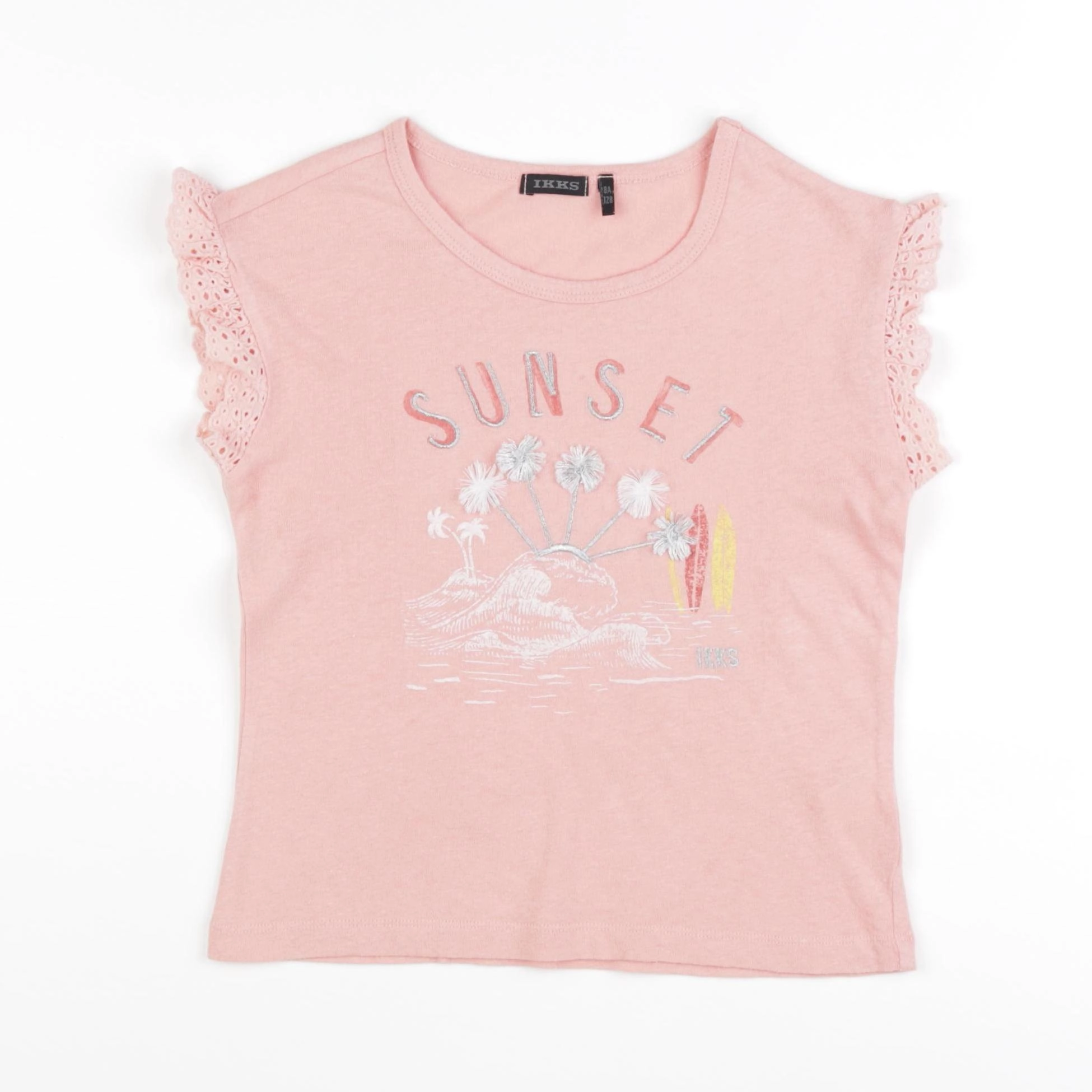 IKKS - tee-shirt orange - 8 ans