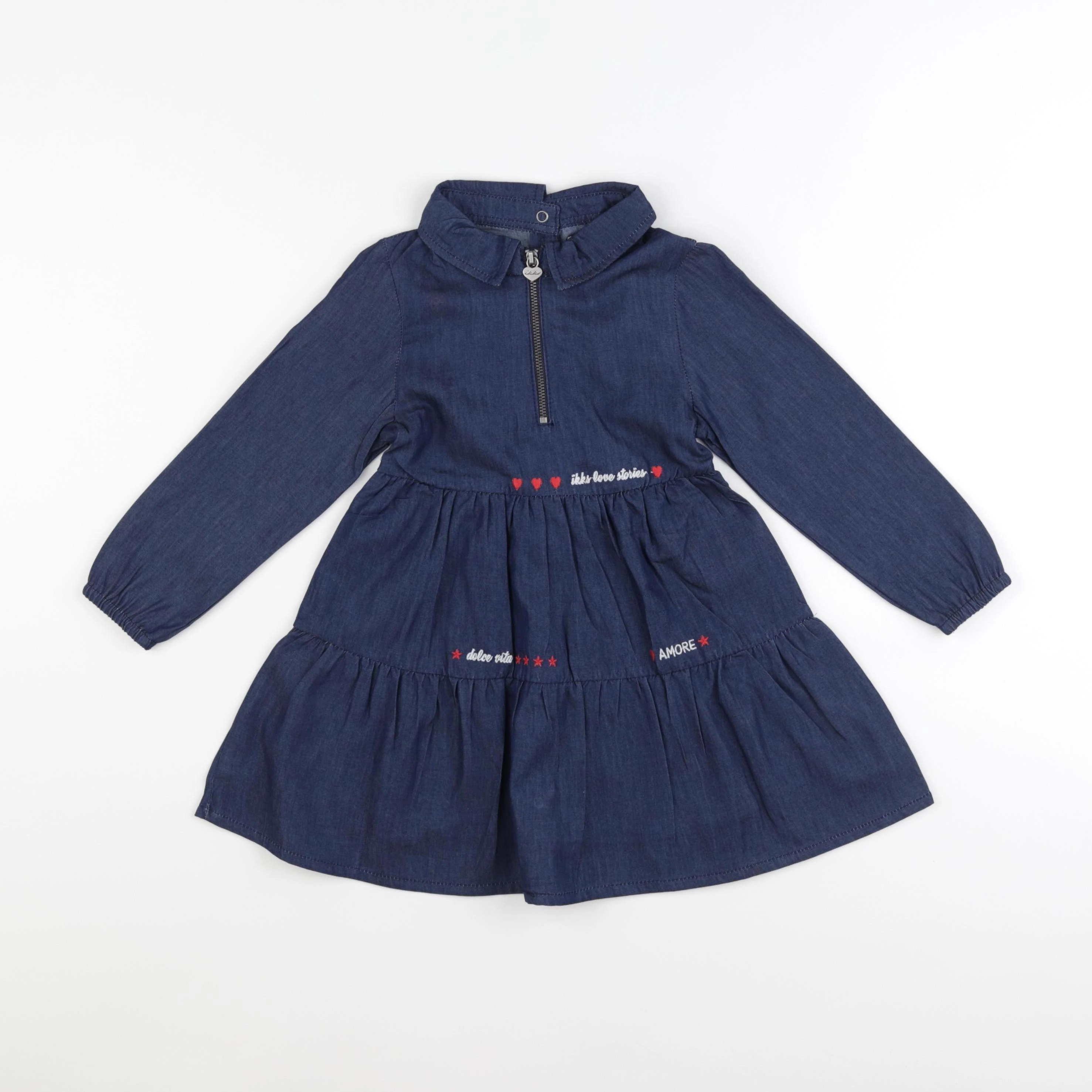 IKKS - robe bleu - 3 ans
