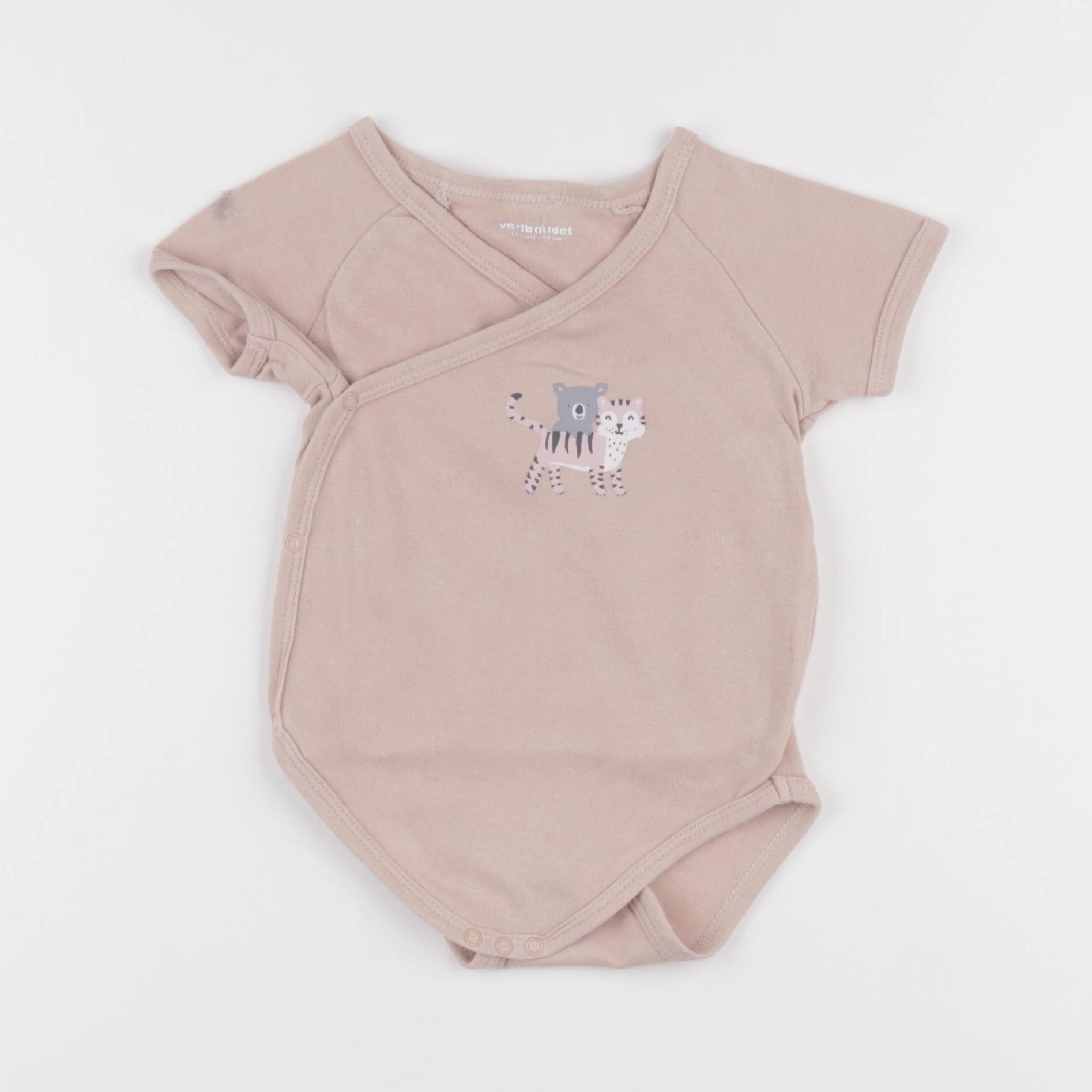 Vertbaudet - body rose - 12 mois