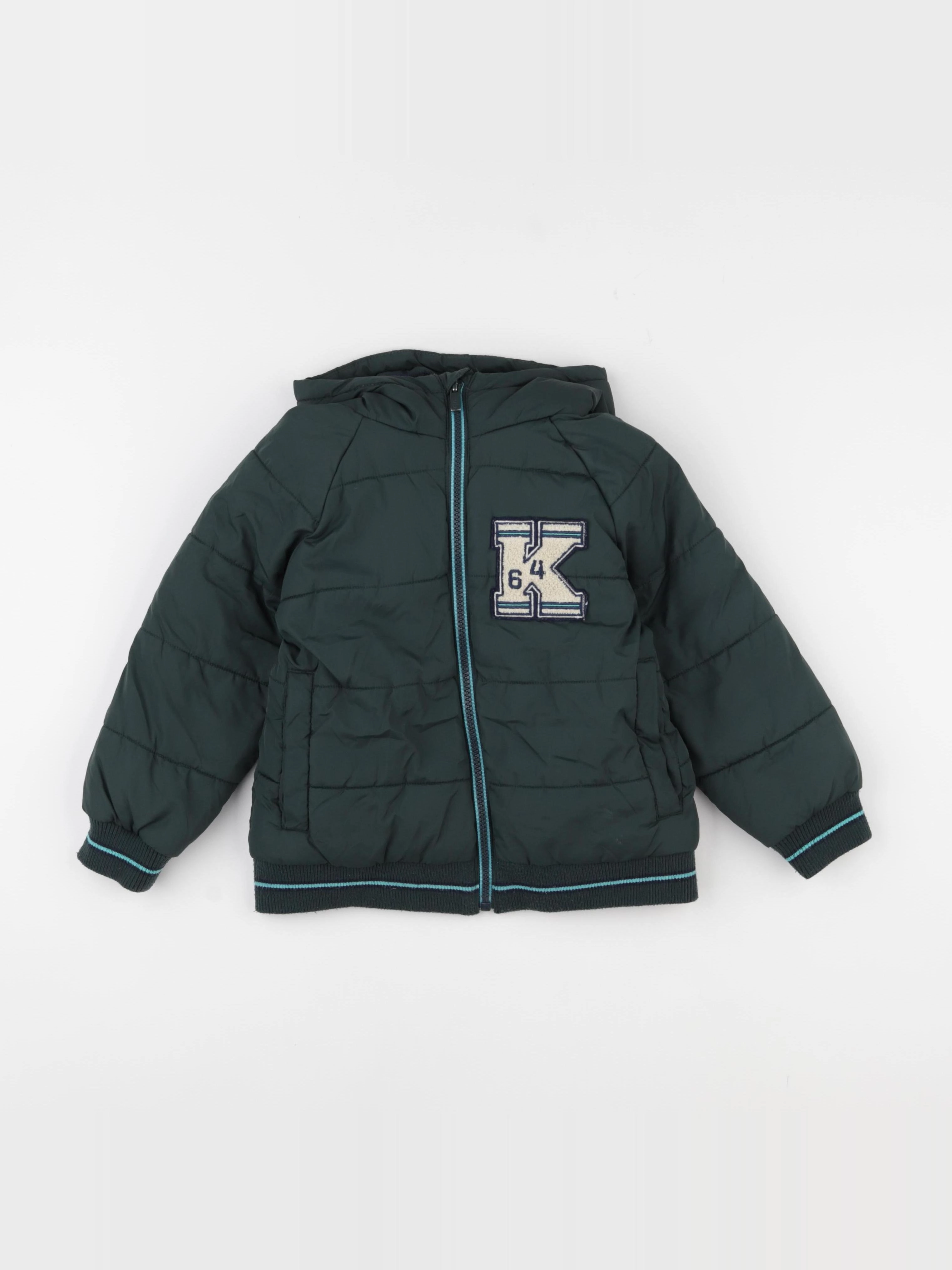 Vertbaudet - doudoune vert - 4 ans