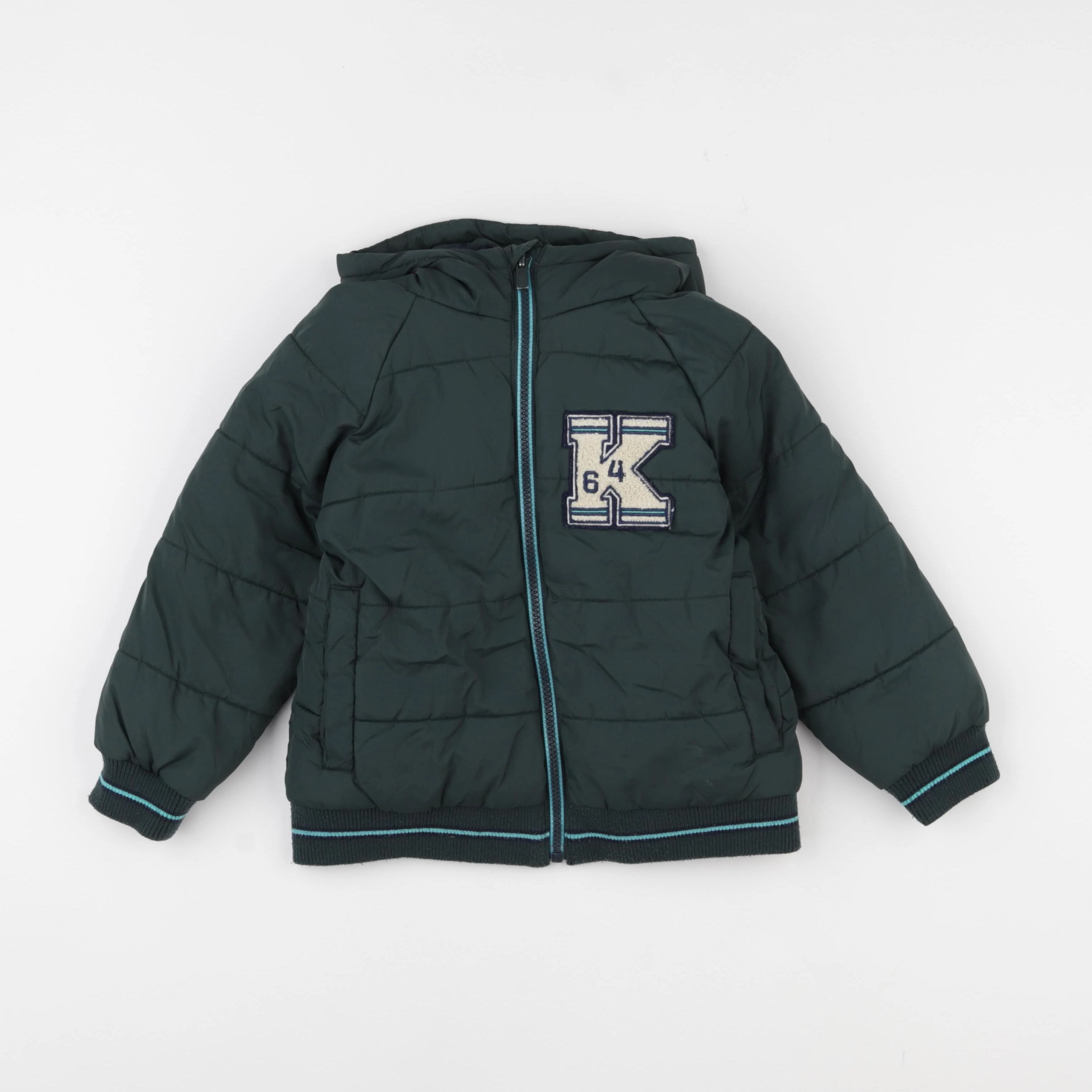 Vertbaudet - doudoune vert - 4 ans