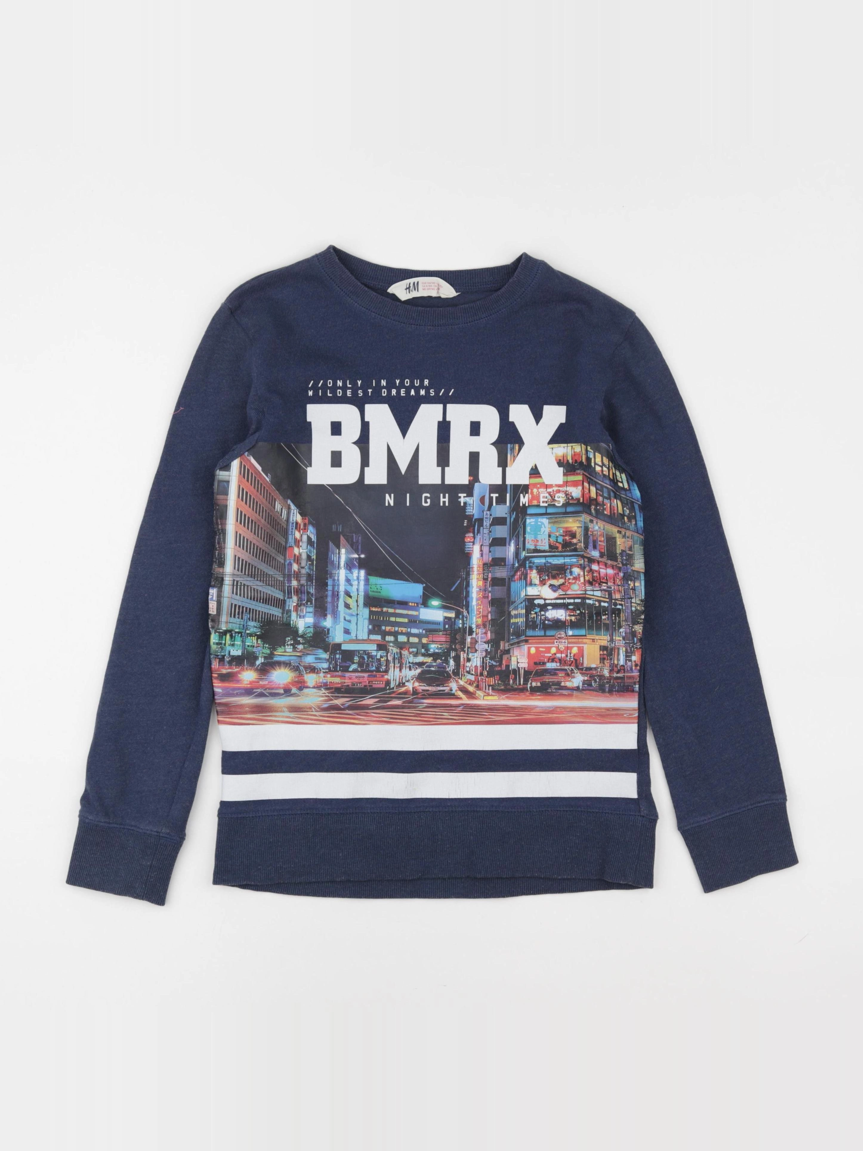H&M - tee-shirt bleu - 8/10 ans