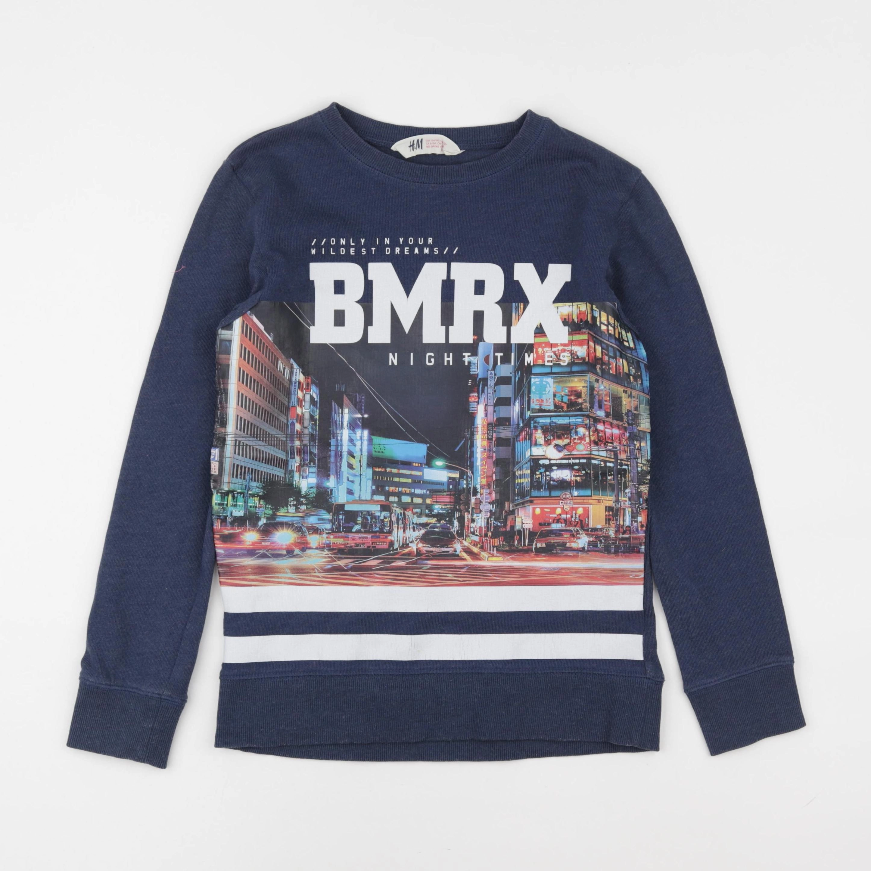 H&M - tee-shirt bleu - 8/10 ans