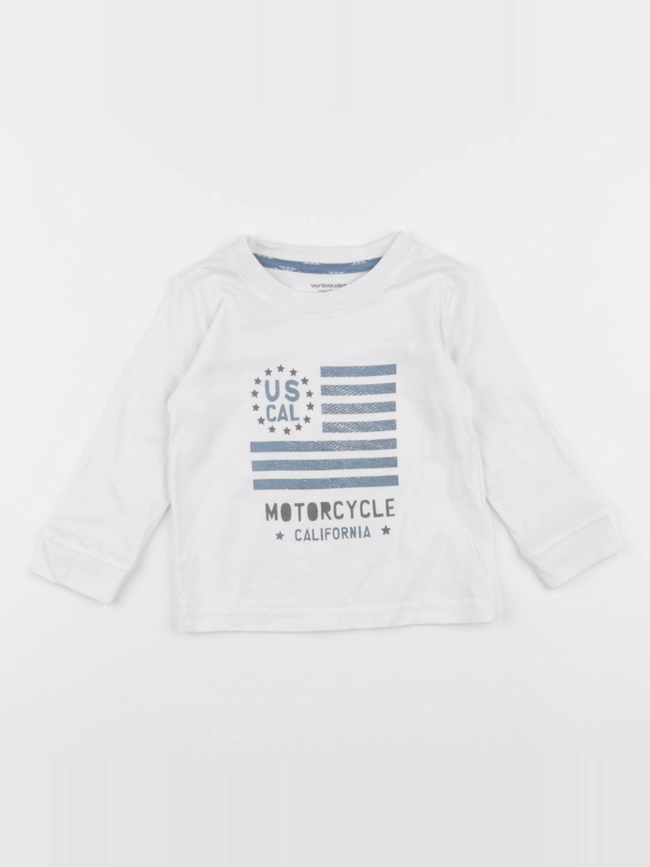 Vertbaudet - tee-shirt blanc - 2 ans