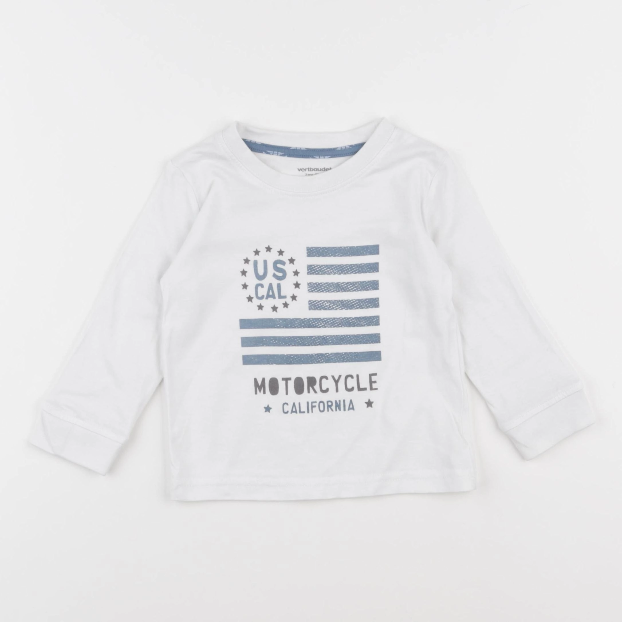 Vertbaudet - tee-shirt blanc - 2 ans