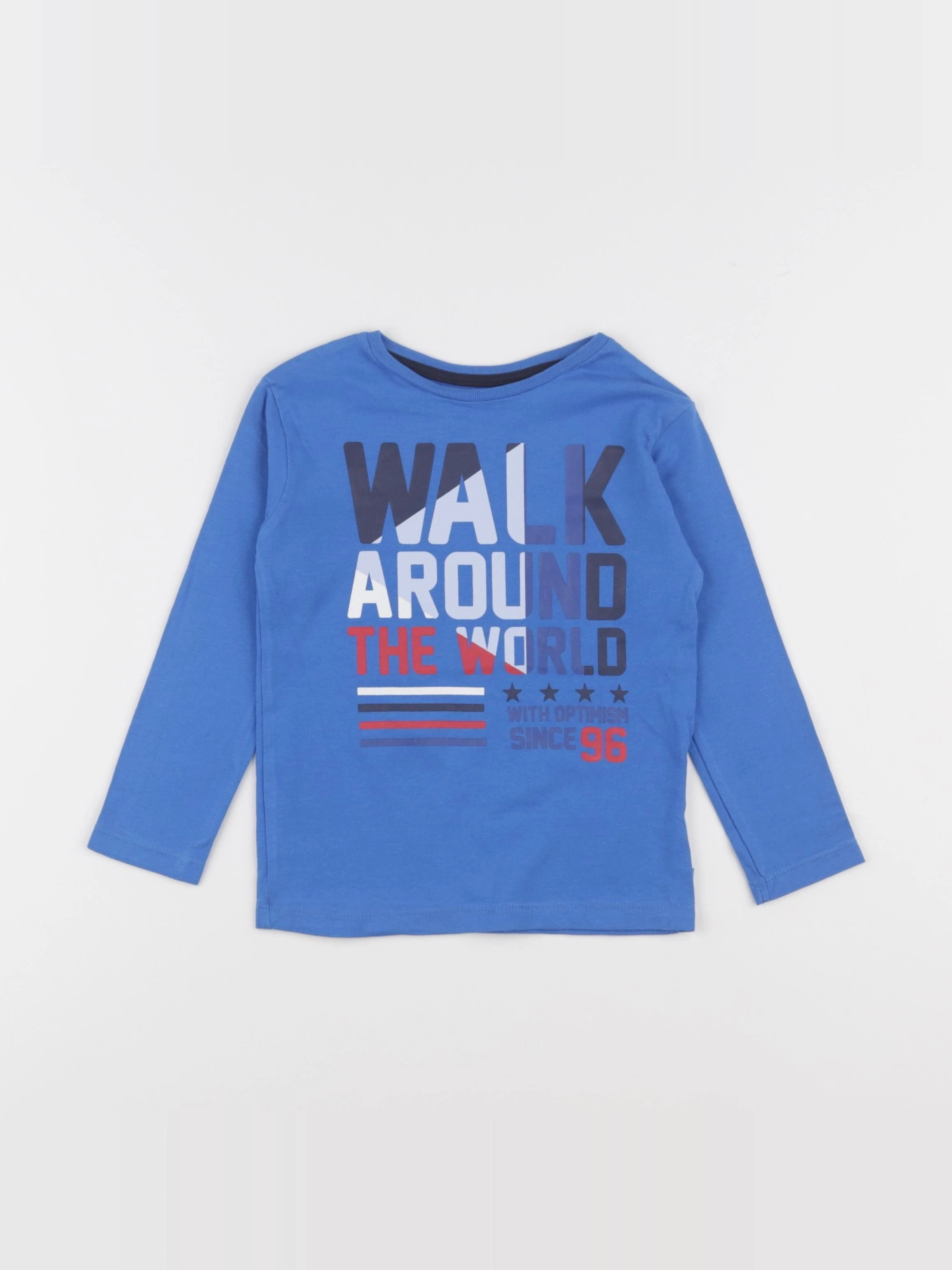 Okaidi - tee-shirt bleu - 2 ans