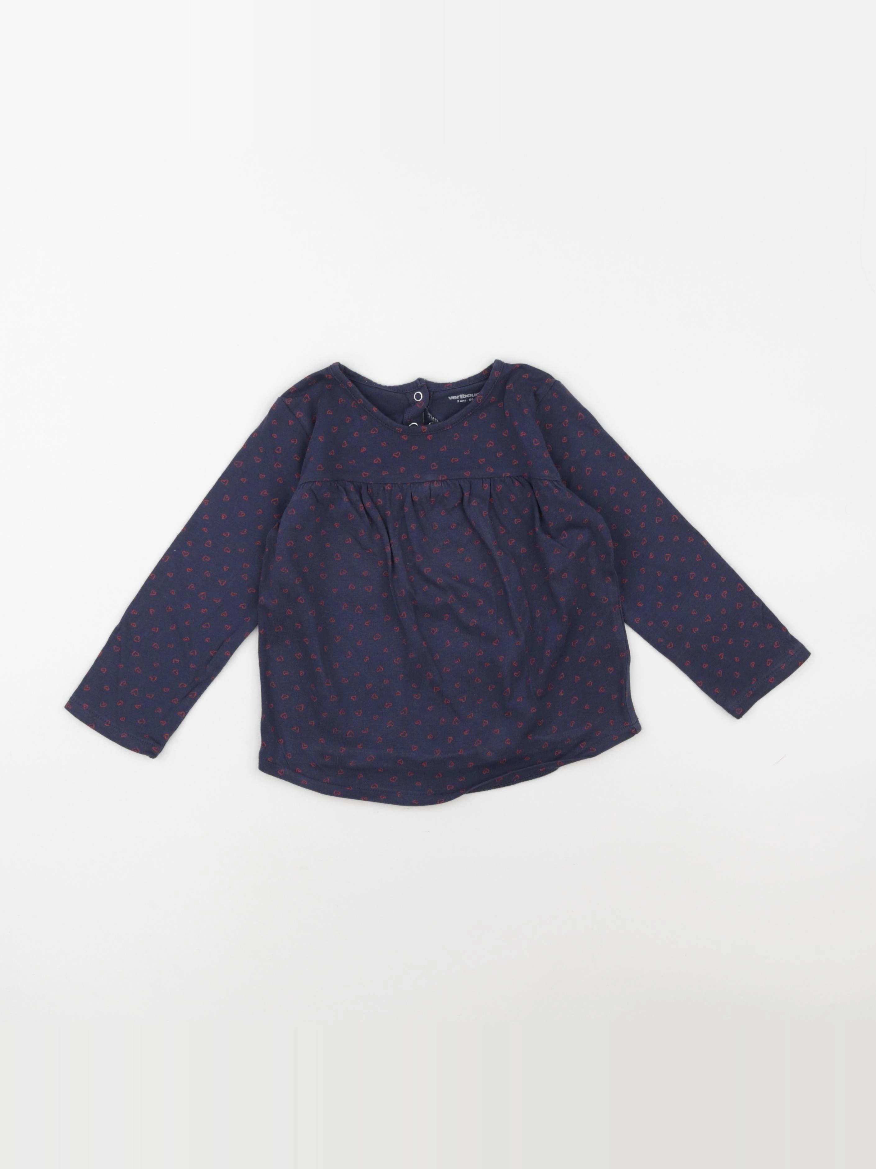 Vertbaudet - tee-shirt bleu - 2 ans