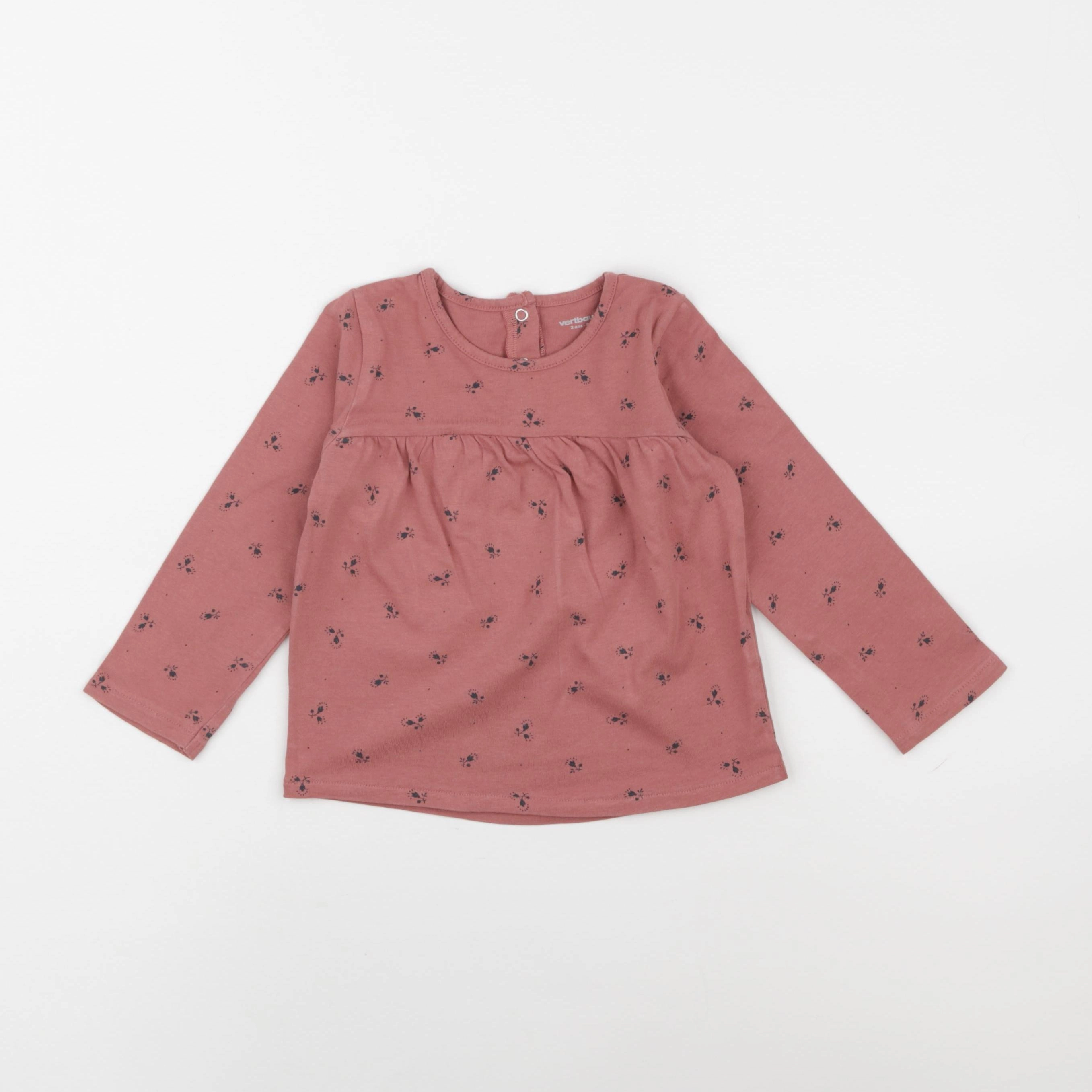 Vertbaudet - tee-shirt rose - 2 ans
