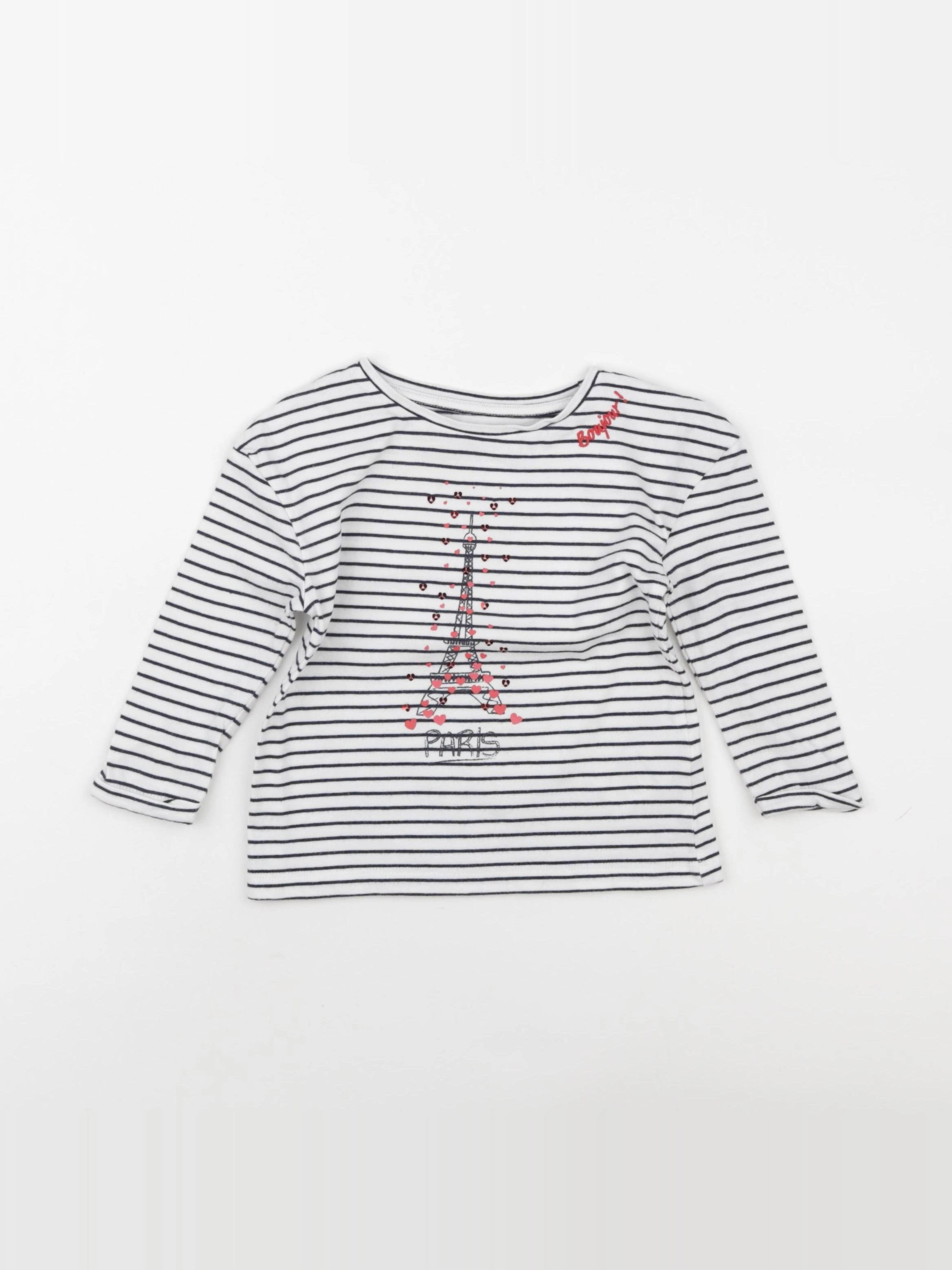 Vertbaudet - tee-shirt bleu - 2 ans