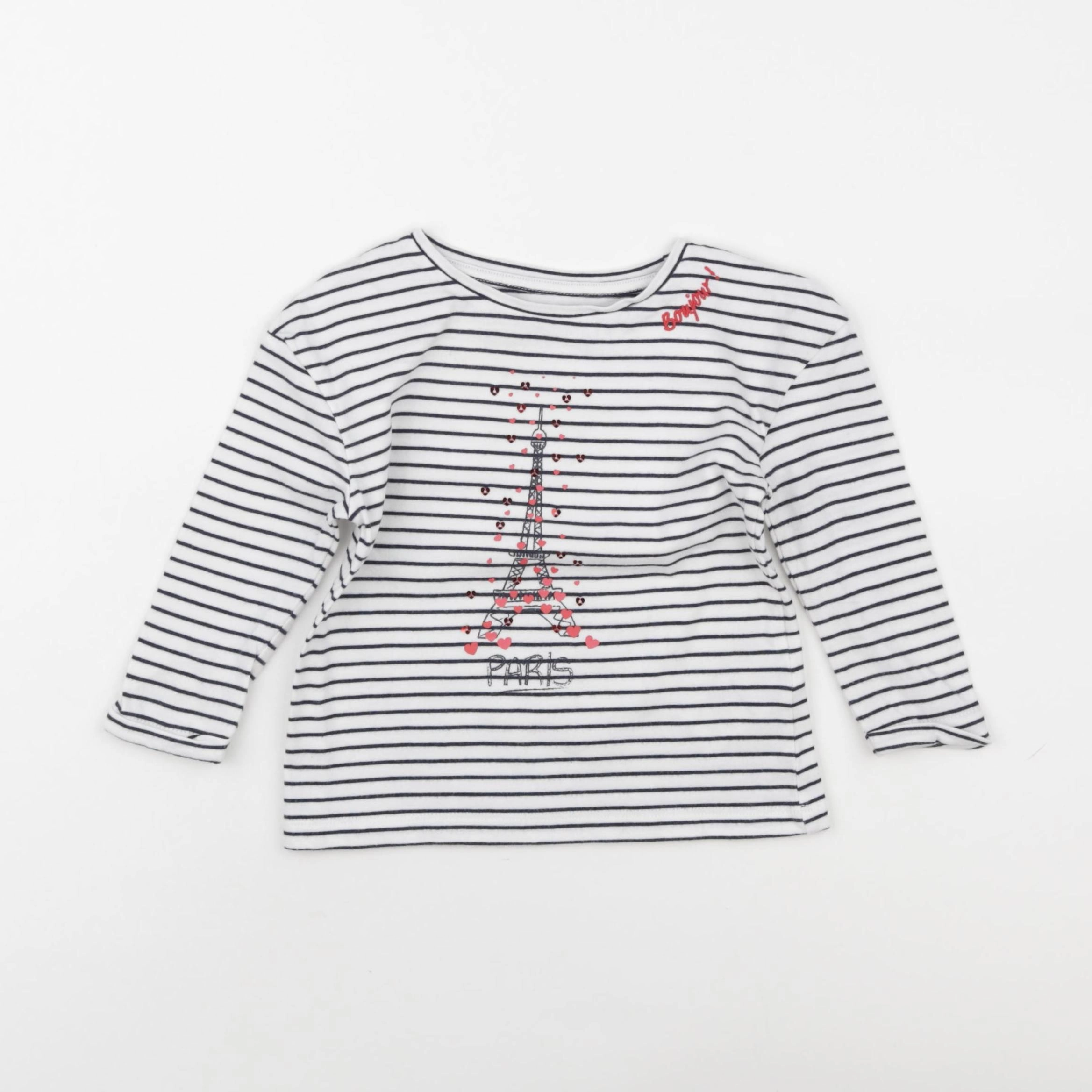 Vertbaudet - tee-shirt bleu - 2 ans
