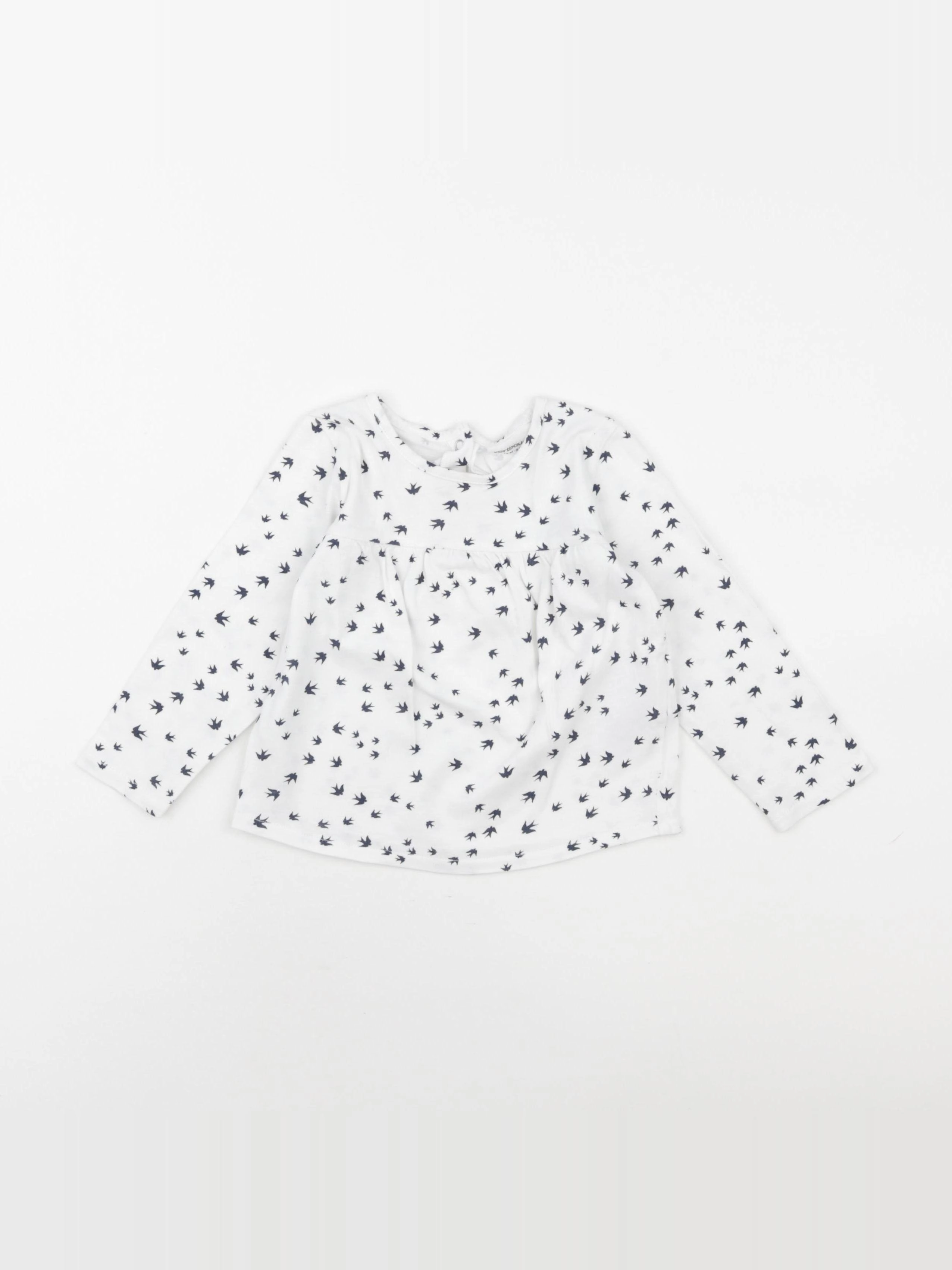 Vertbaudet - tee-shirt bleu, blanc - 18 mois