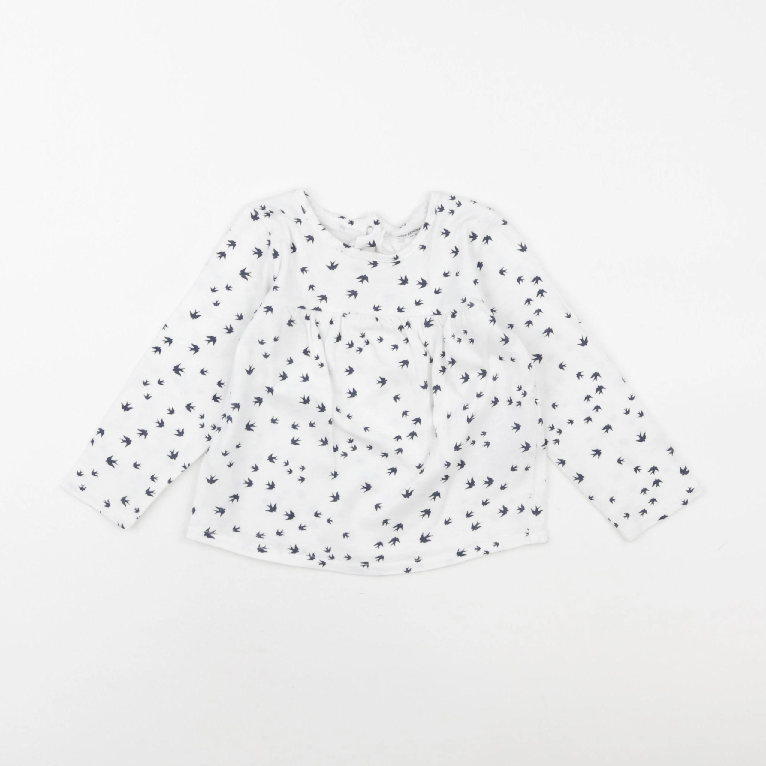 Vertbaudet - tee-shirt bleu, blanc - 18 mois