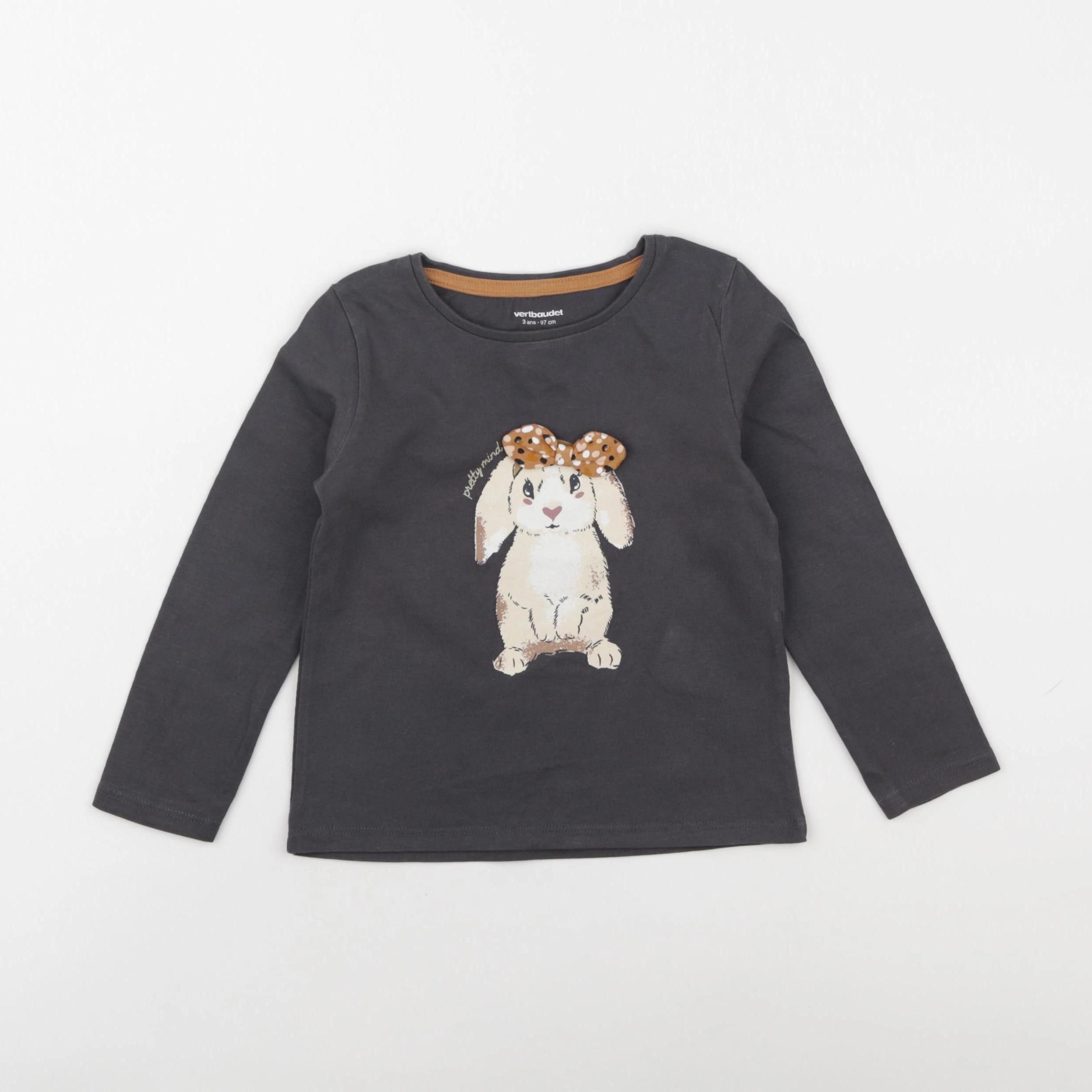 Vertbaudet - tee-shirt gris - 3 ans