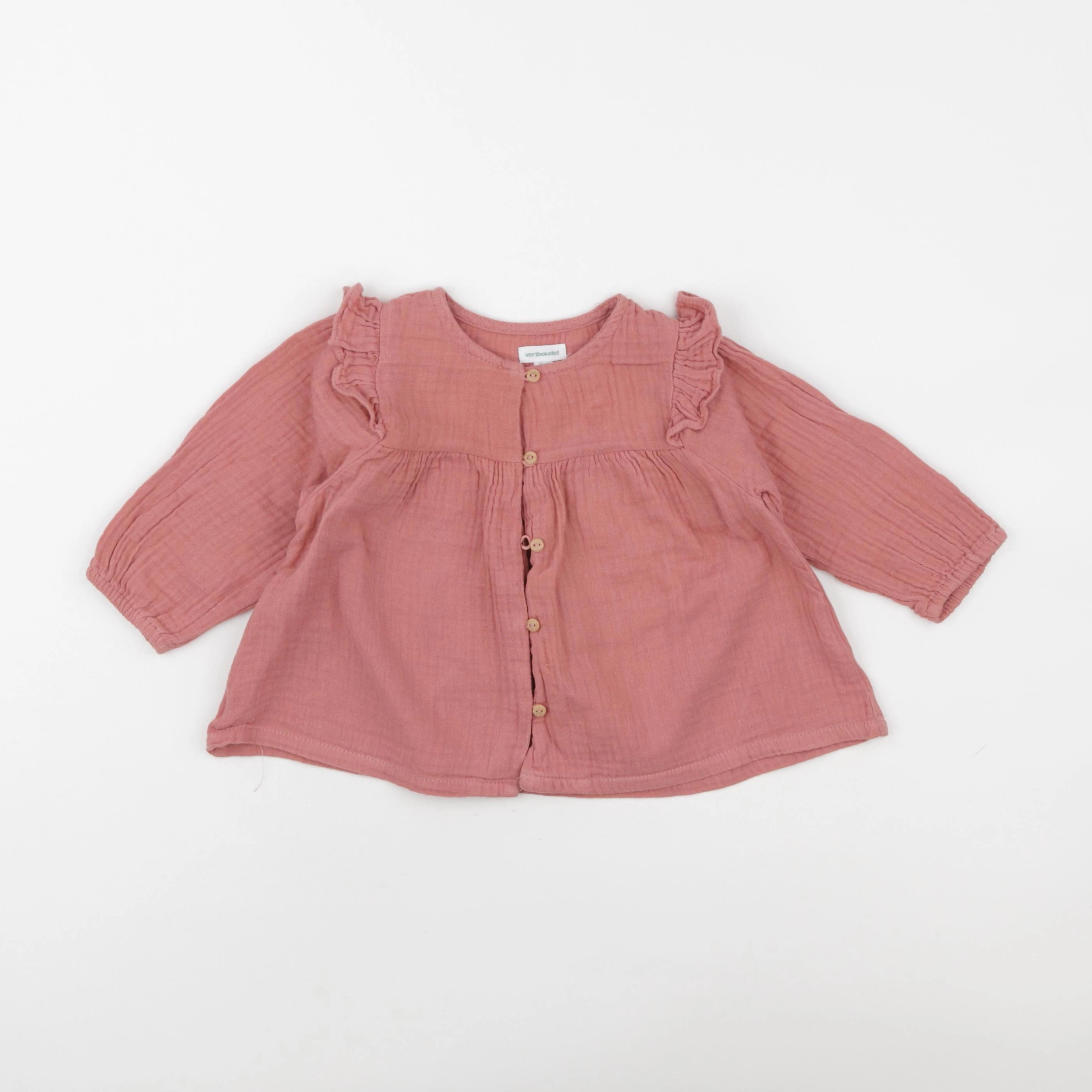 Vertbaudet - blouse rose - 12 mois