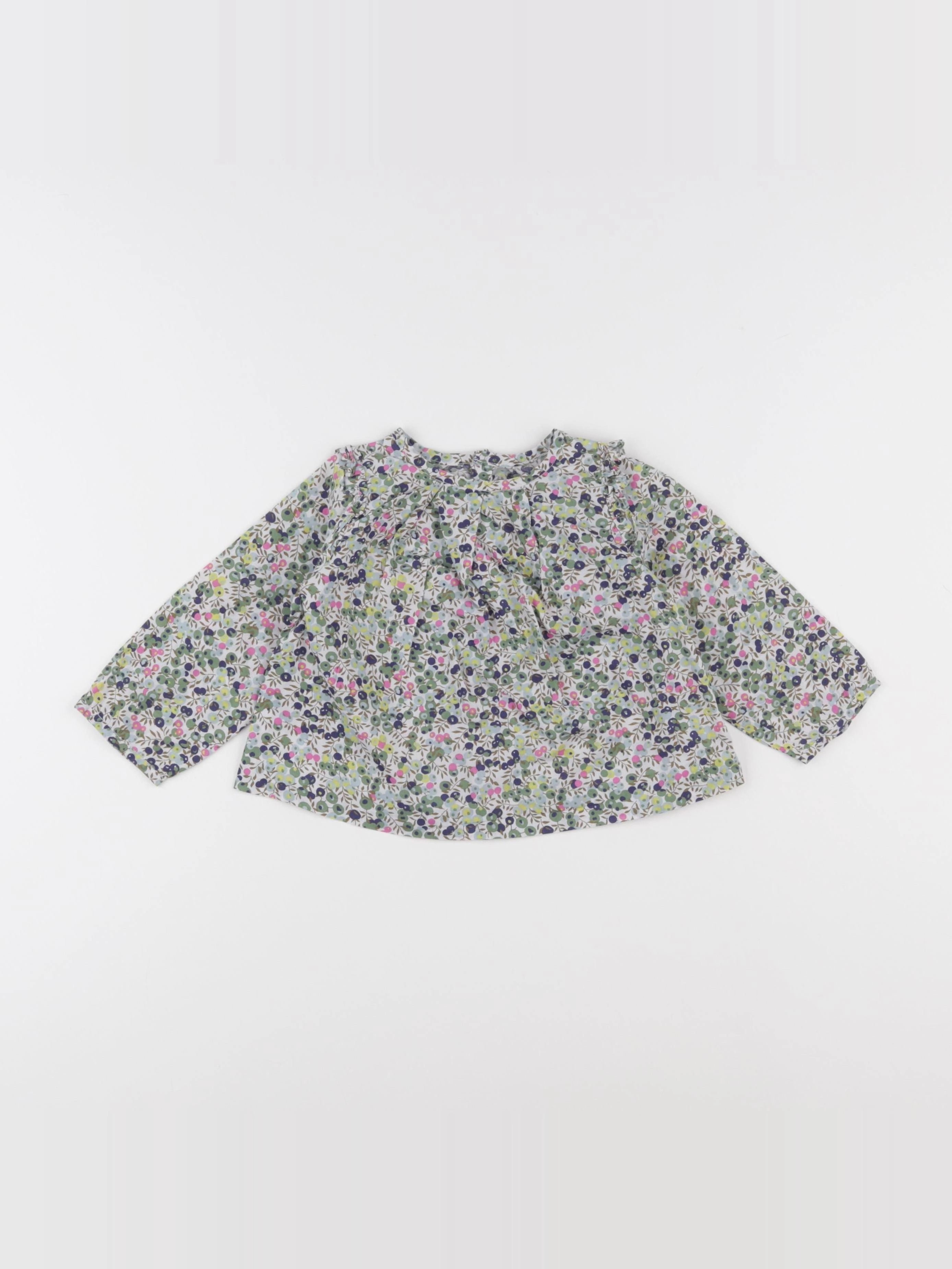 Jacadi - blouse liberty vert - 18 mois